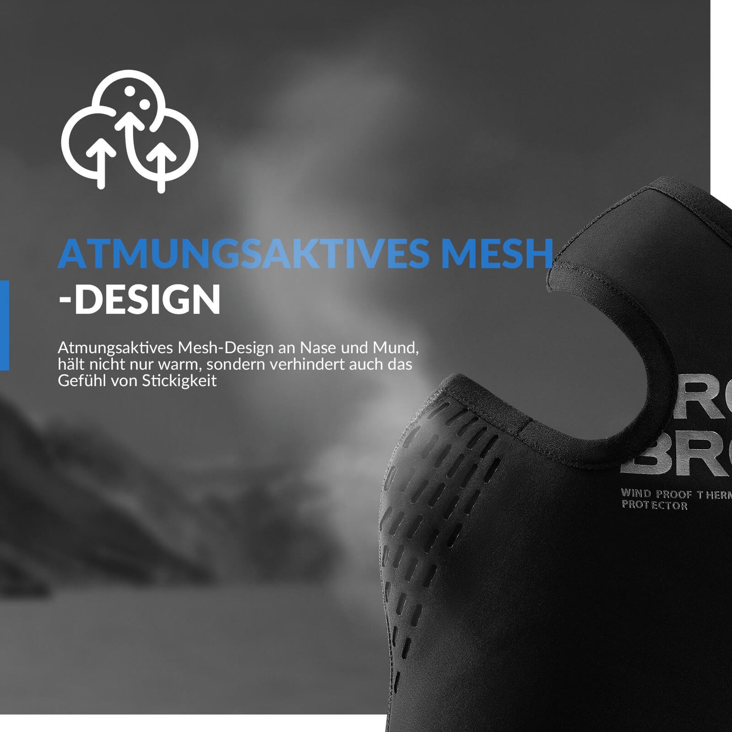 ROCKBROS Balaclava For maximum comfort and perfect hair protection