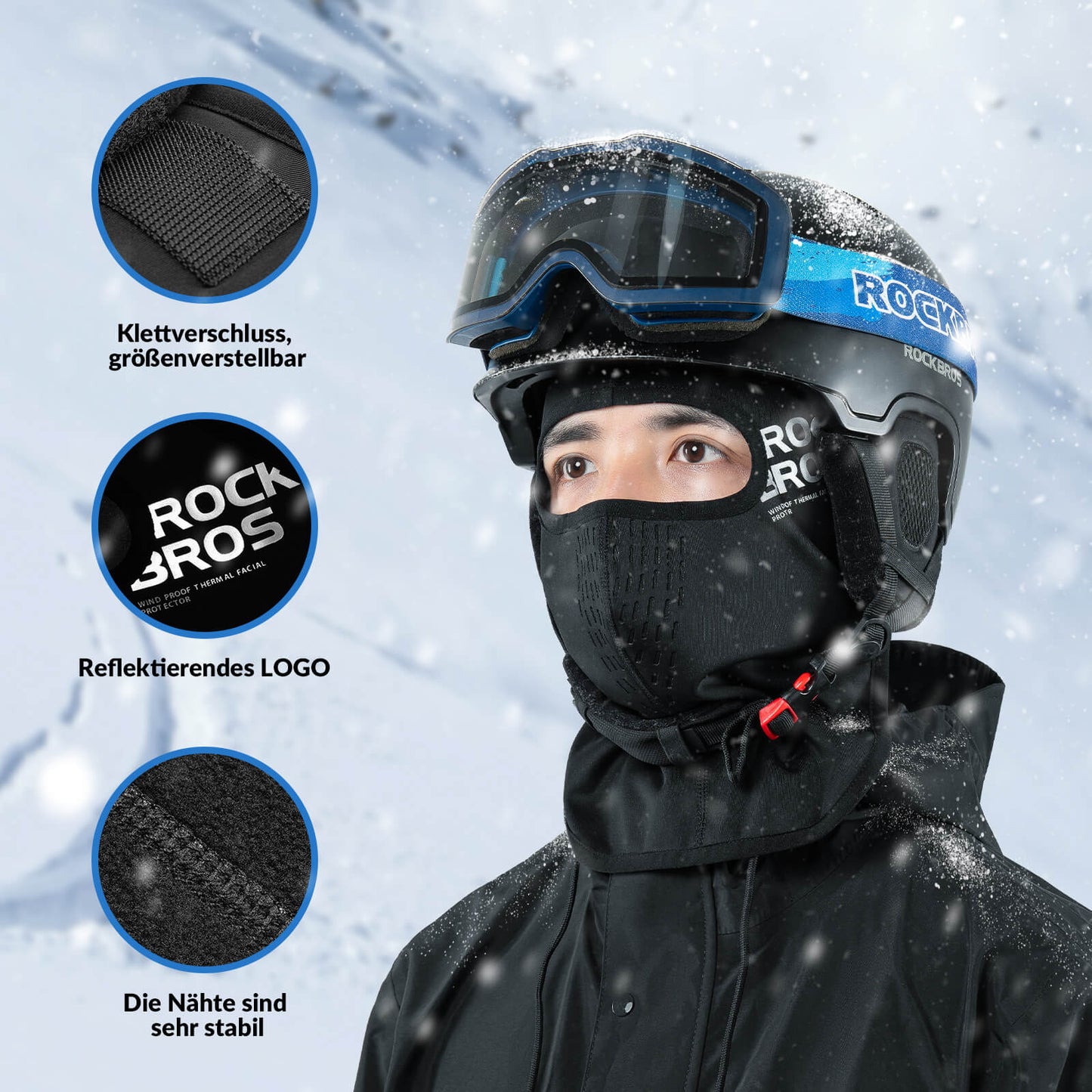 ROCKBROS Balaclava For maximum comfort and perfect hair protection