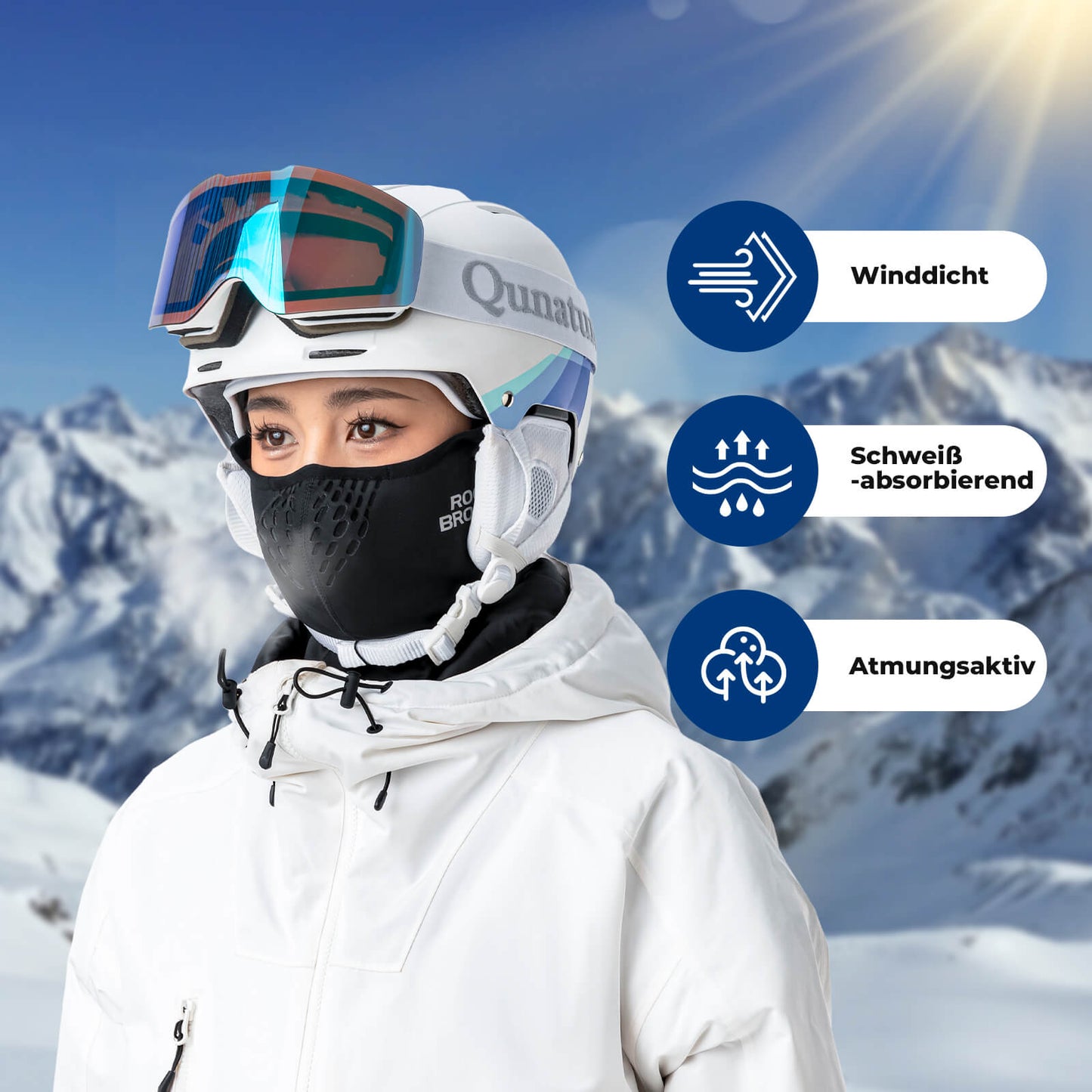 ROCKBROS Balaclava Fleece Soft Face Mask for Cycling, Motorcycle &amp; Skiing