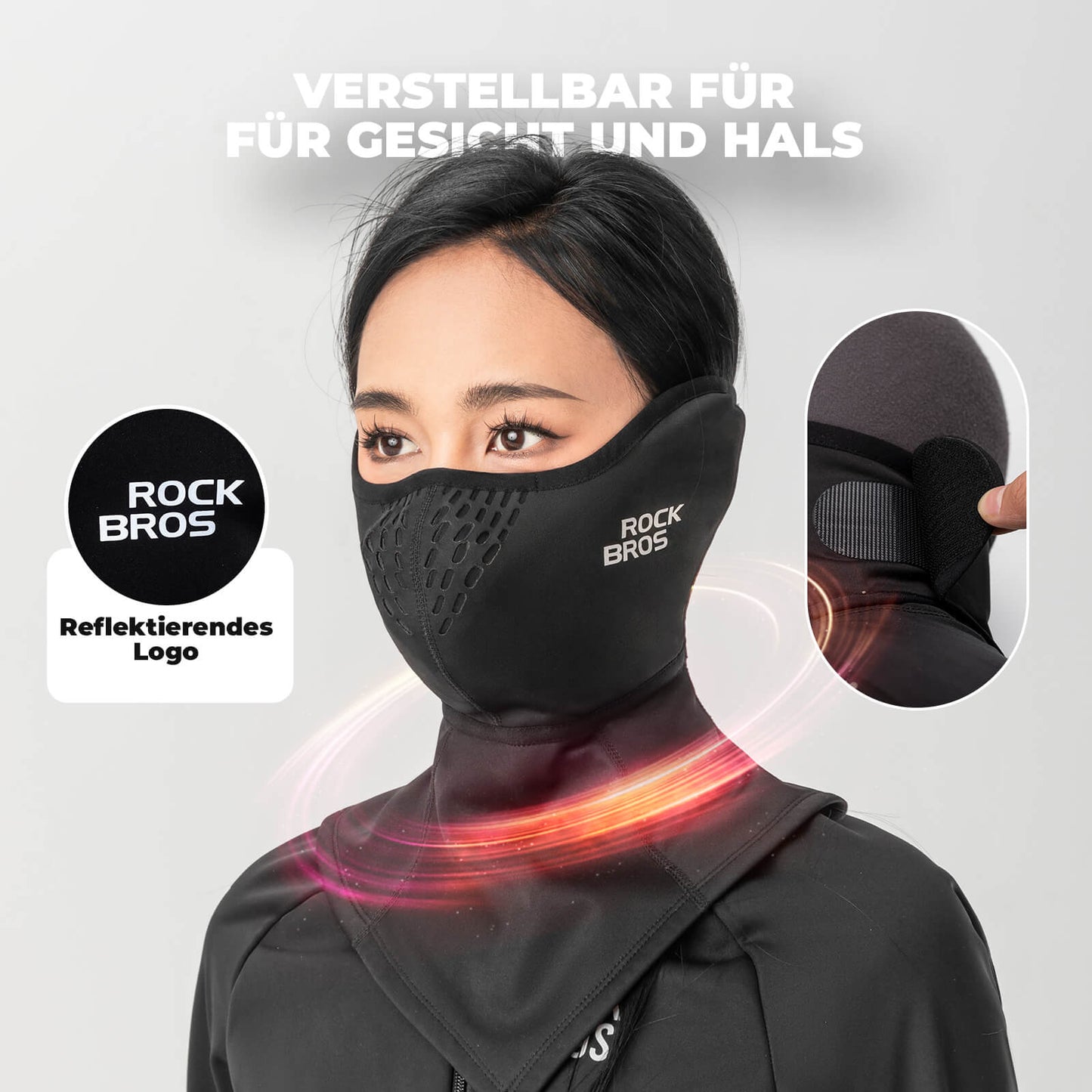 ROCKBROS Balaclava Fleece Soft Face Mask for Cycling, Motorcycle &amp; Skiing