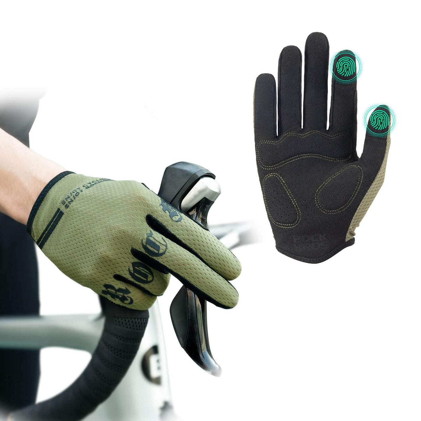 ROCKBROS Cycling Gloves Full Finger Touchscreen Gloves