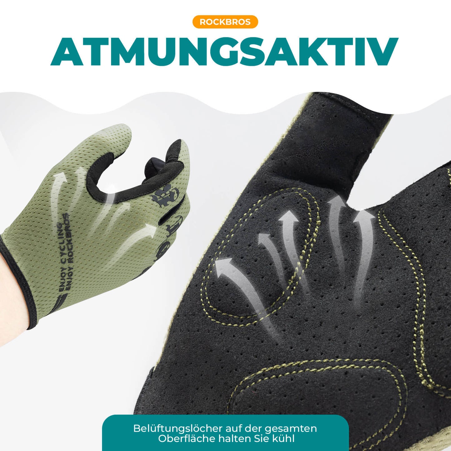 ROCKBROS Cycling Gloves Full Finger Touchscreen Gloves