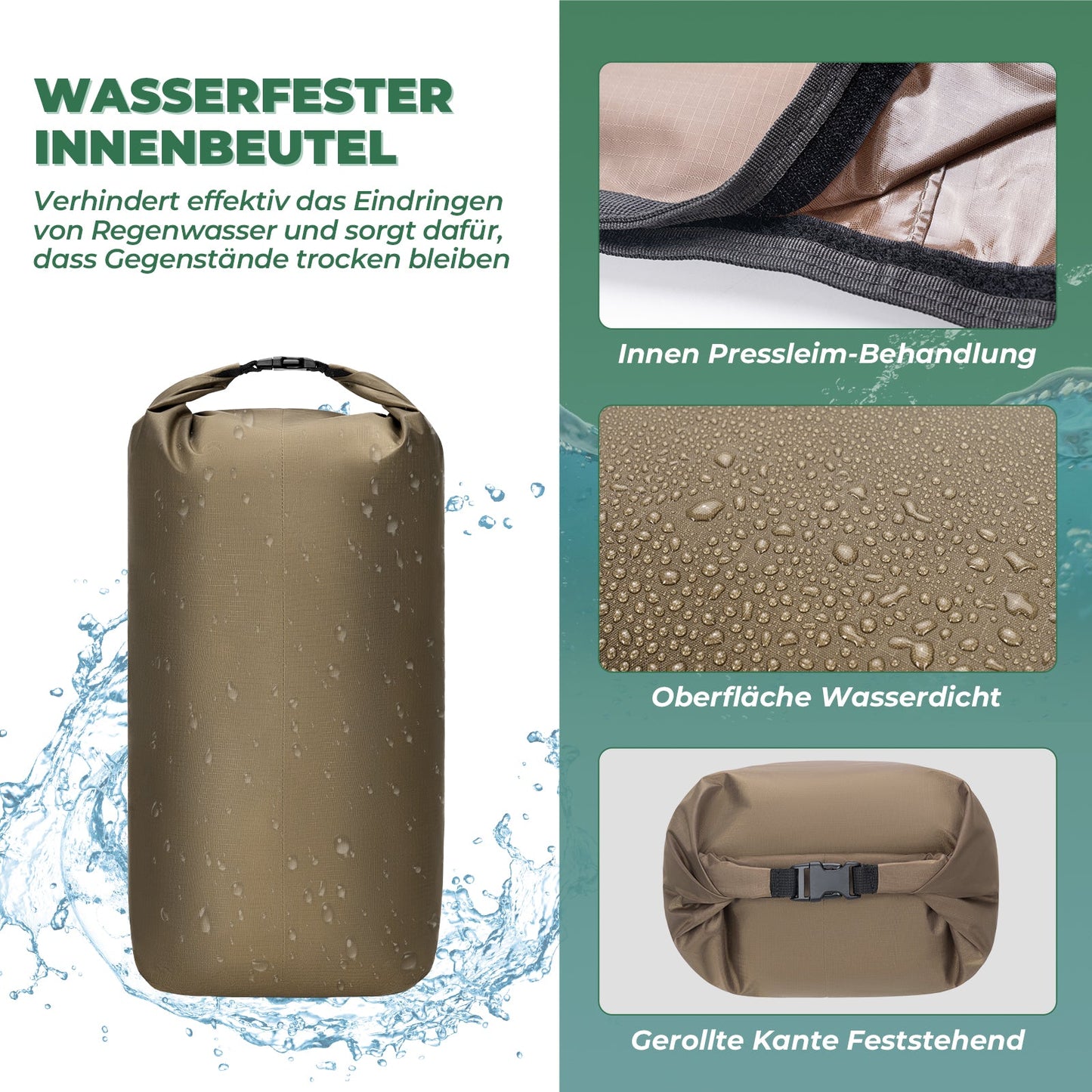 ROCKBROS Wanderrucksack Wasserdicht Split 2 in 1 Rucksack für Fahrrad 24L