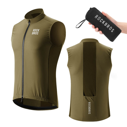 Sleeveless cycling vest, cycling jacket, packable, breathable