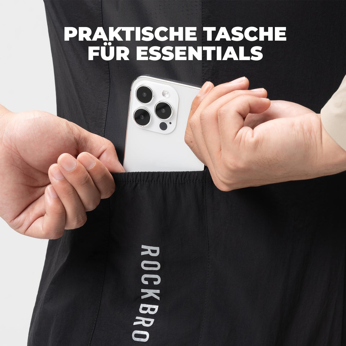 Sleeveless cycling vest, cycling jacket, packable, breathable