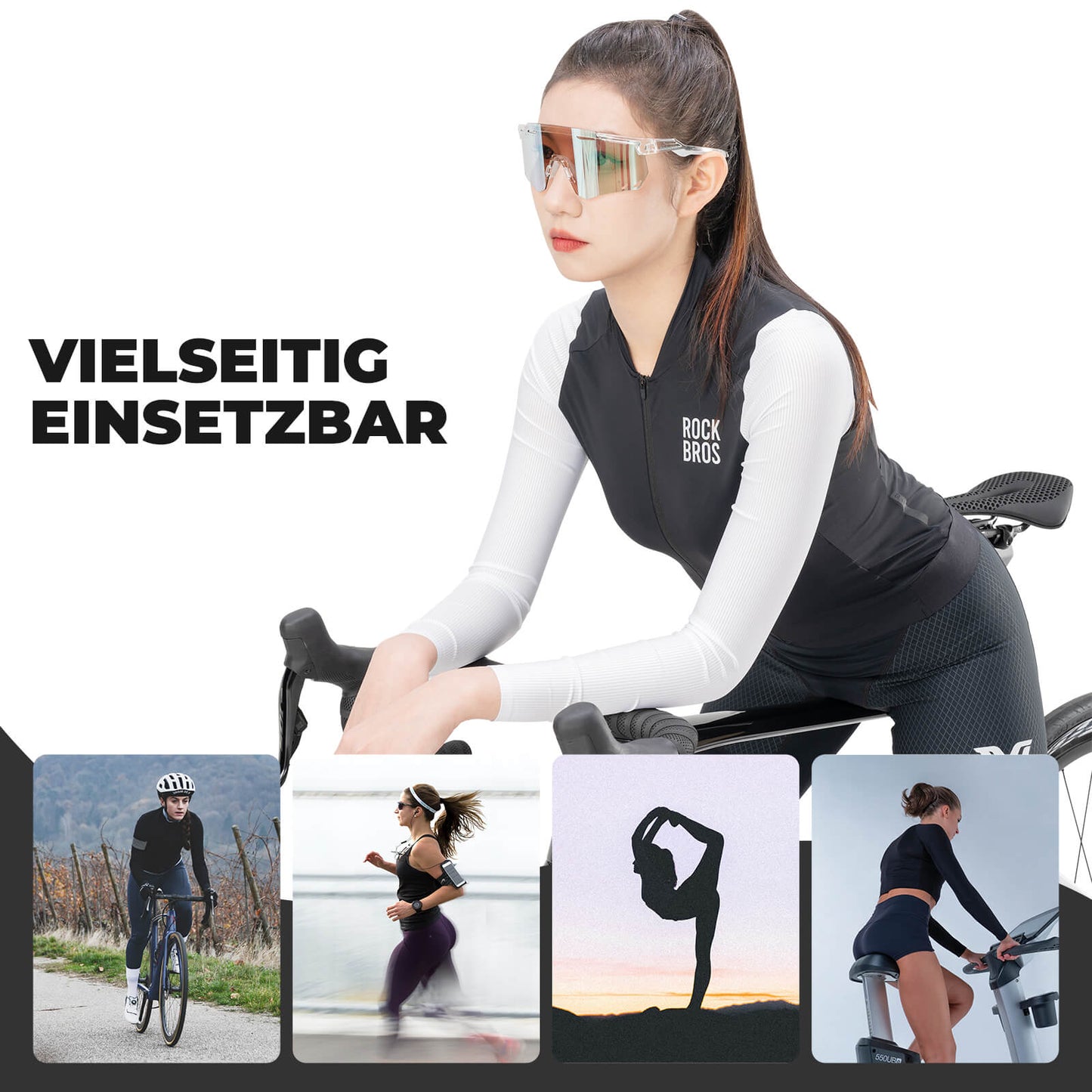 Langar ermar hjólatreyjur fyrir kvennahjól og götuhjól