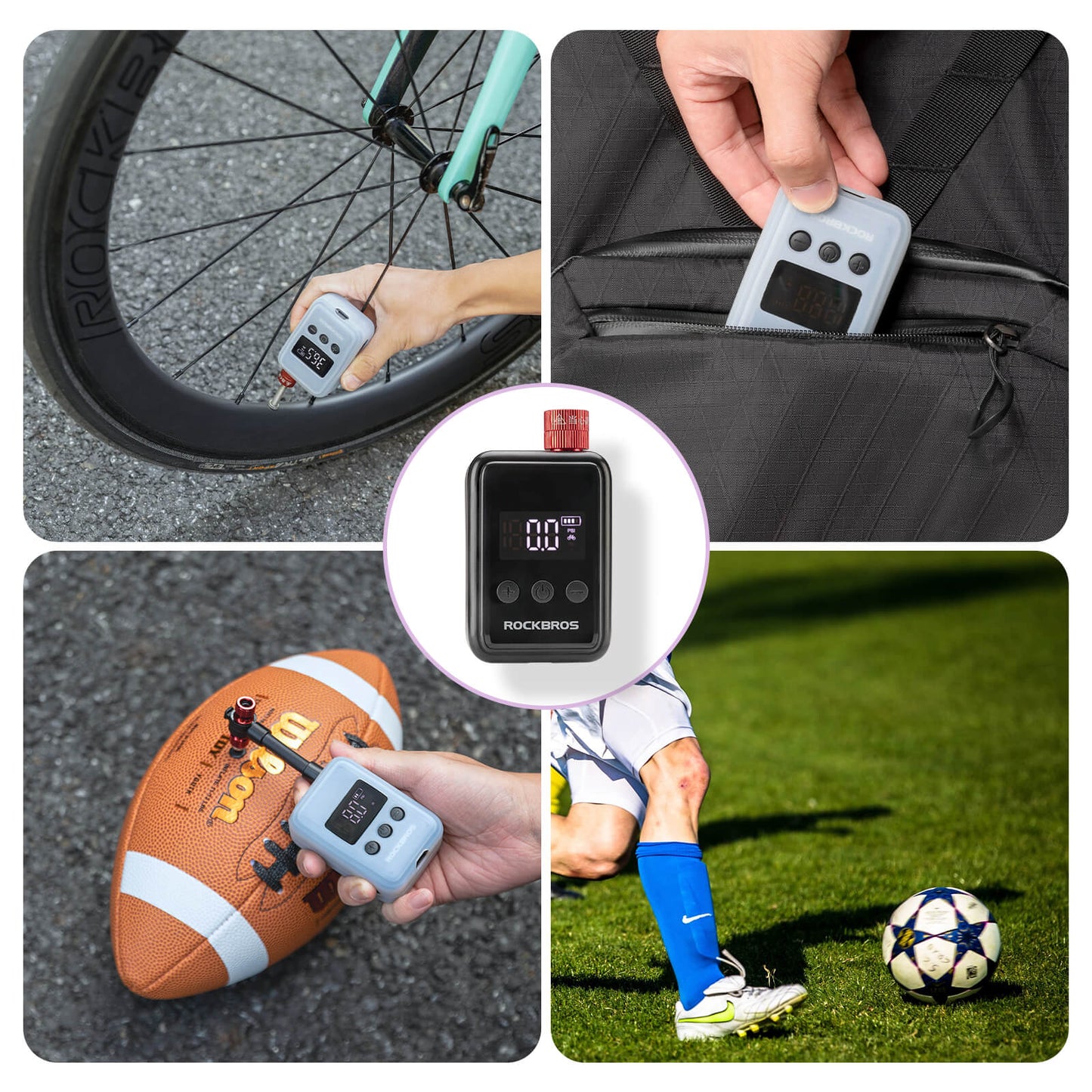 Mini Elektrische Fahrradpumpe LED-Anzeige