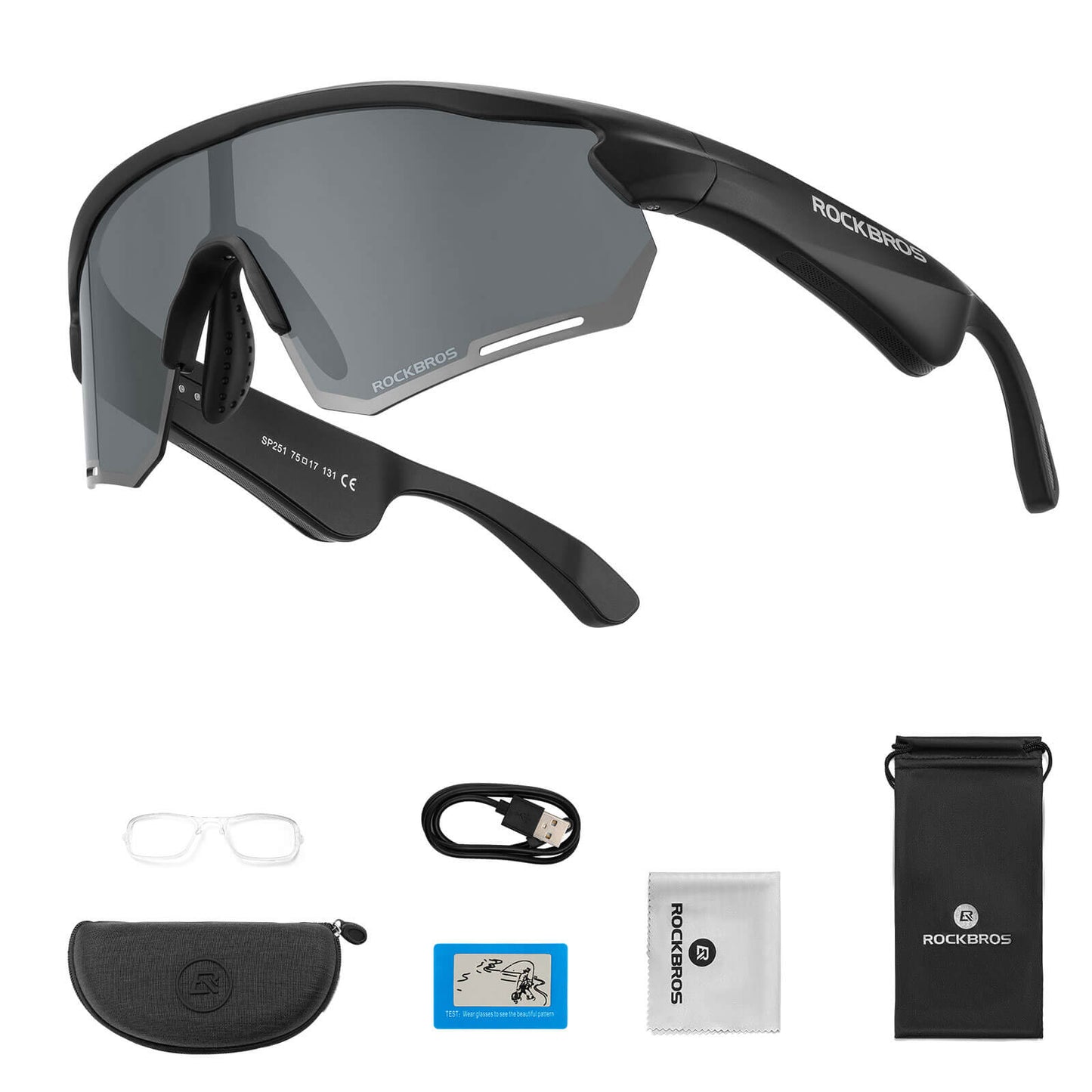 Rafræn gleraugu, snjallhjólagleraugu, ljóskrómuð/skautuð