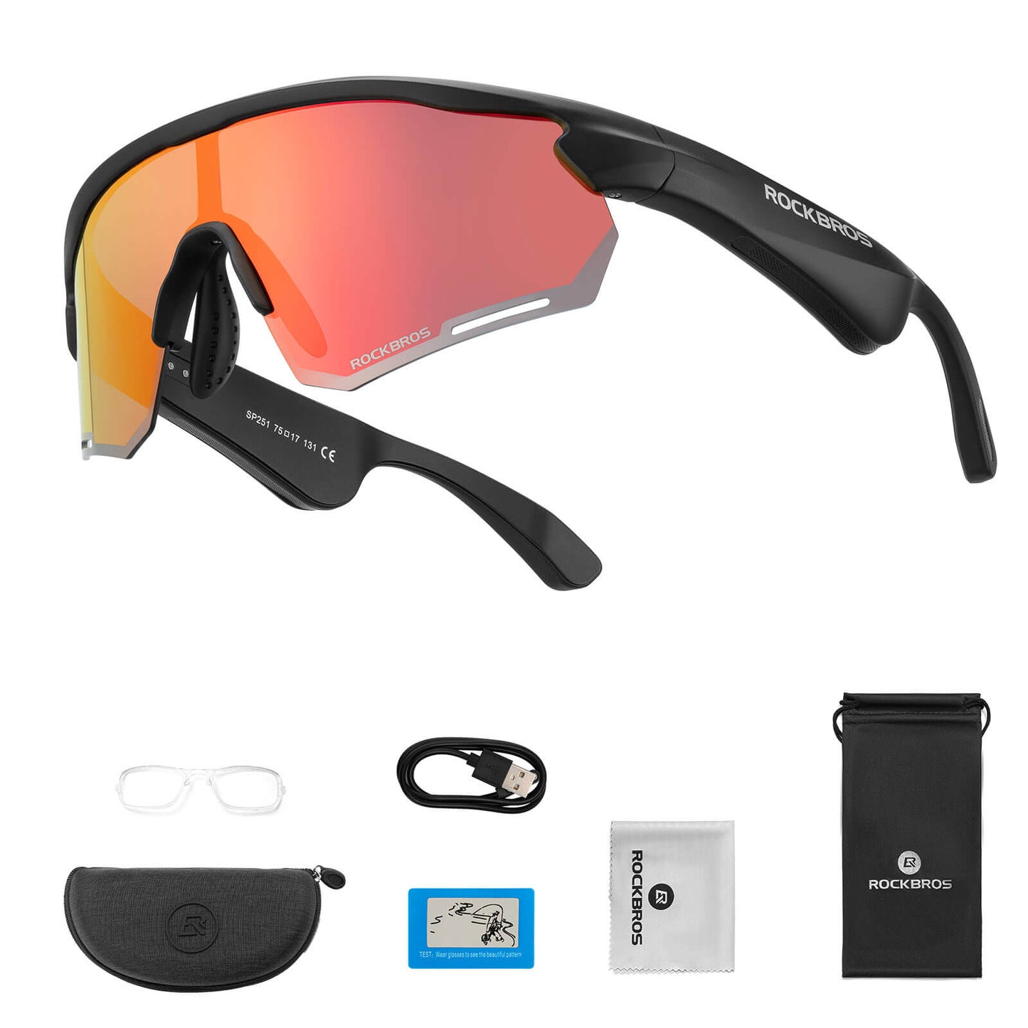 Rafræn gleraugu, snjallhjólagleraugu, ljóskrómuð/skautuð