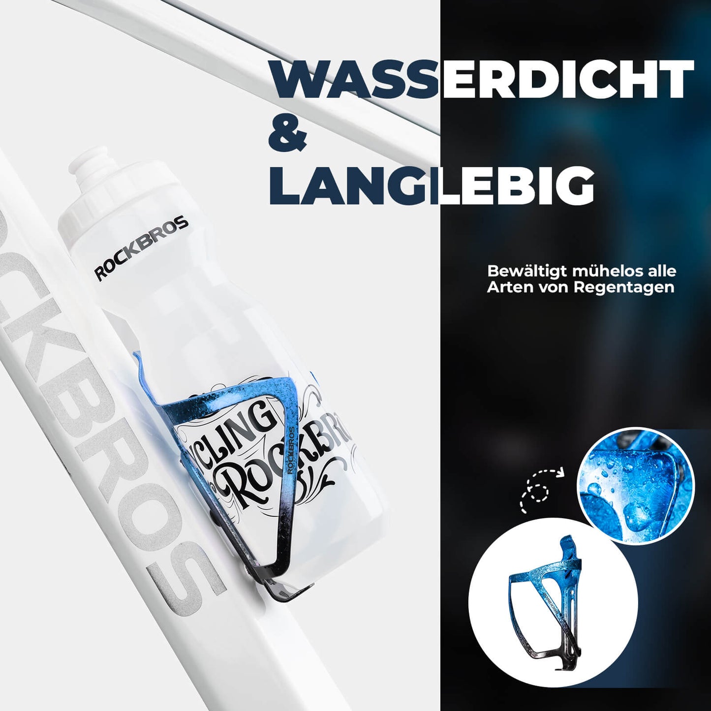 ROCKBROS Fahrrad Flaschenhalter Getränkehalter Robust aus Alu Leicht 8 Farbe