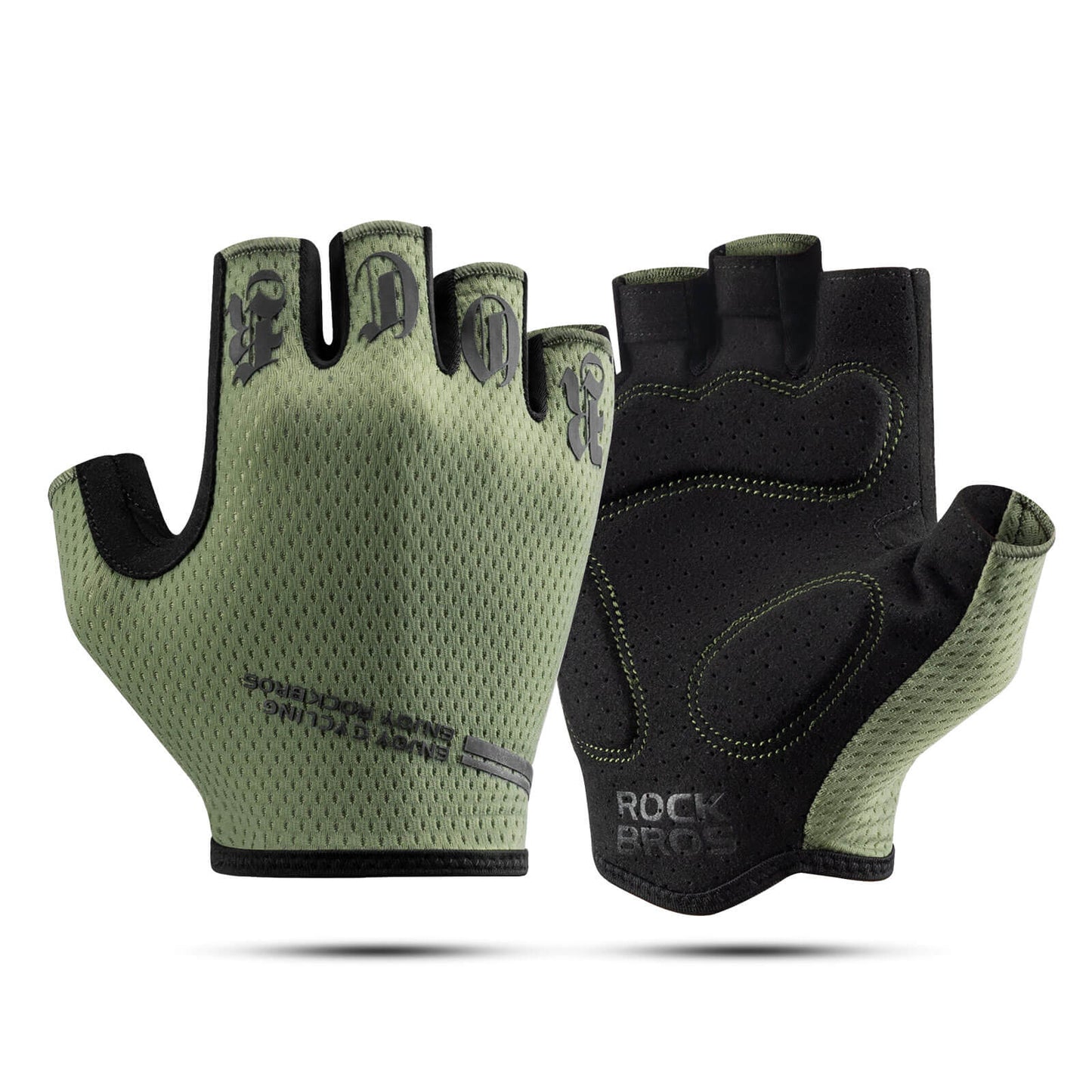 ROCKBROS Fahrrad Handschuhe Halbfinger rutschfest Stoßdämpfende Sommer