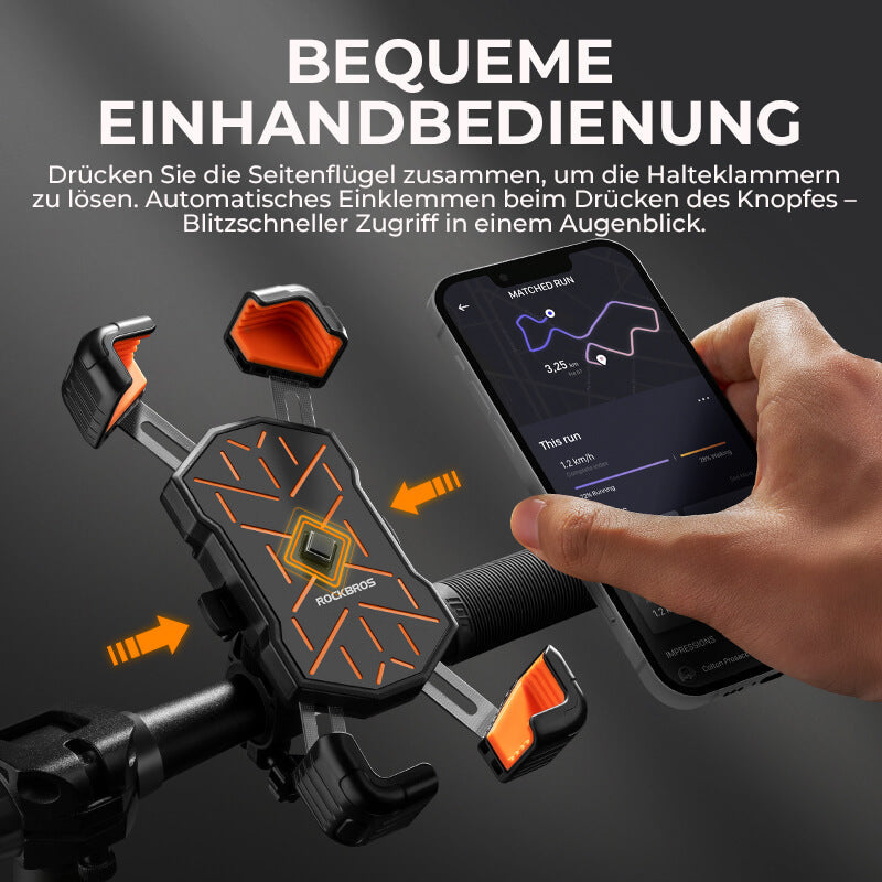 Bicycle phone mount, 360° rotatable, for 4.5-7.2 inch phones