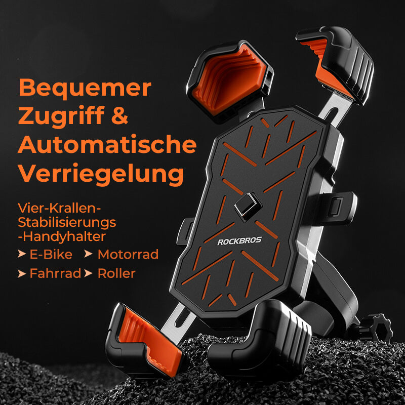 Bicycle phone mount, 360° rotatable, for 4.5-7.2 inch phones