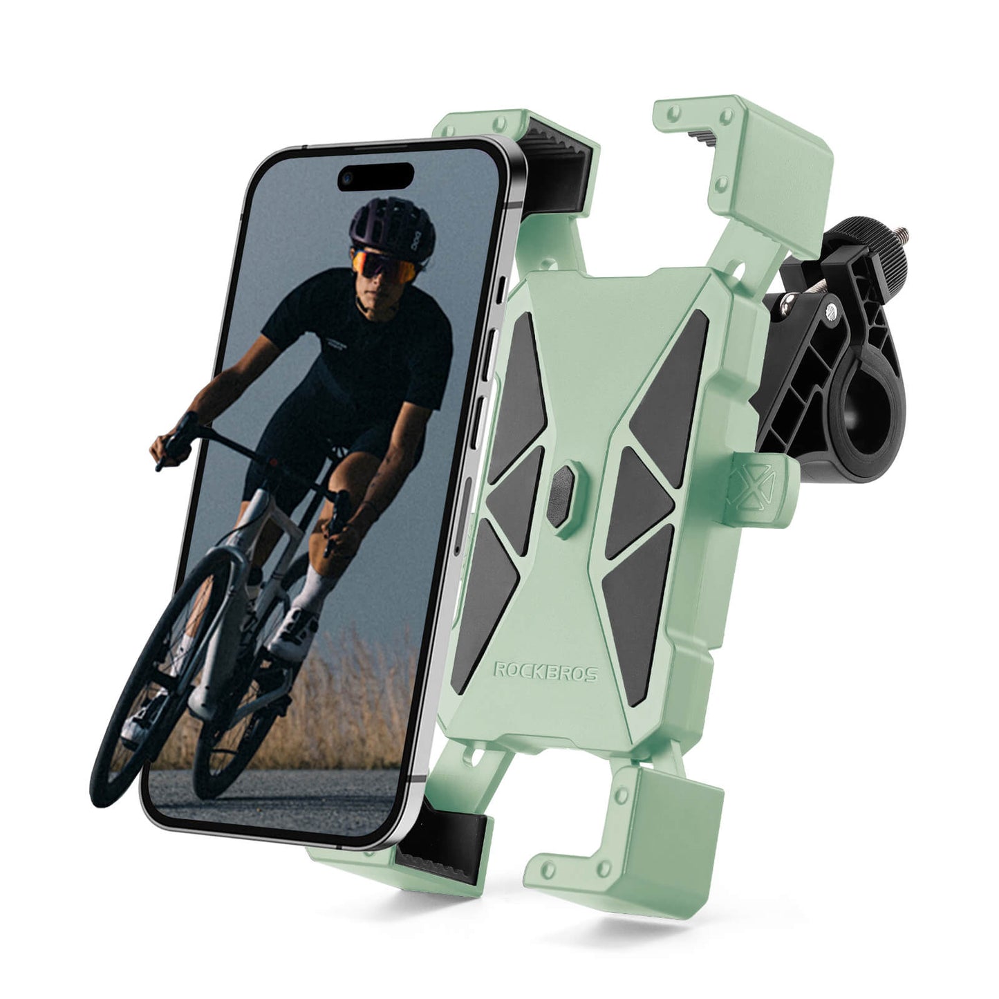 Bicycle phone mount, 360° rotatable, for phones 4.5~7.2"