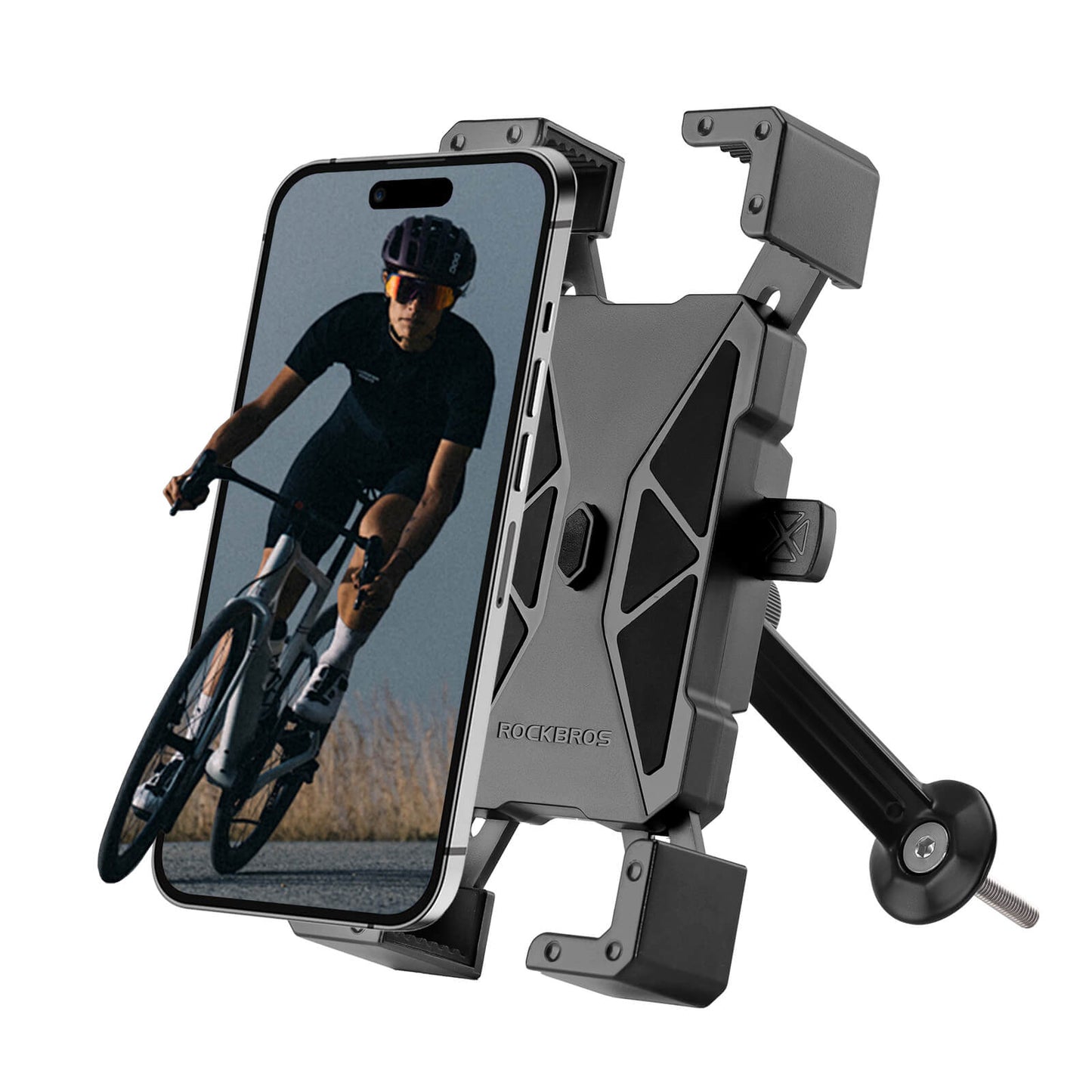 Bicycle phone mount, 360° rotatable, for phones 4.5~7.2"