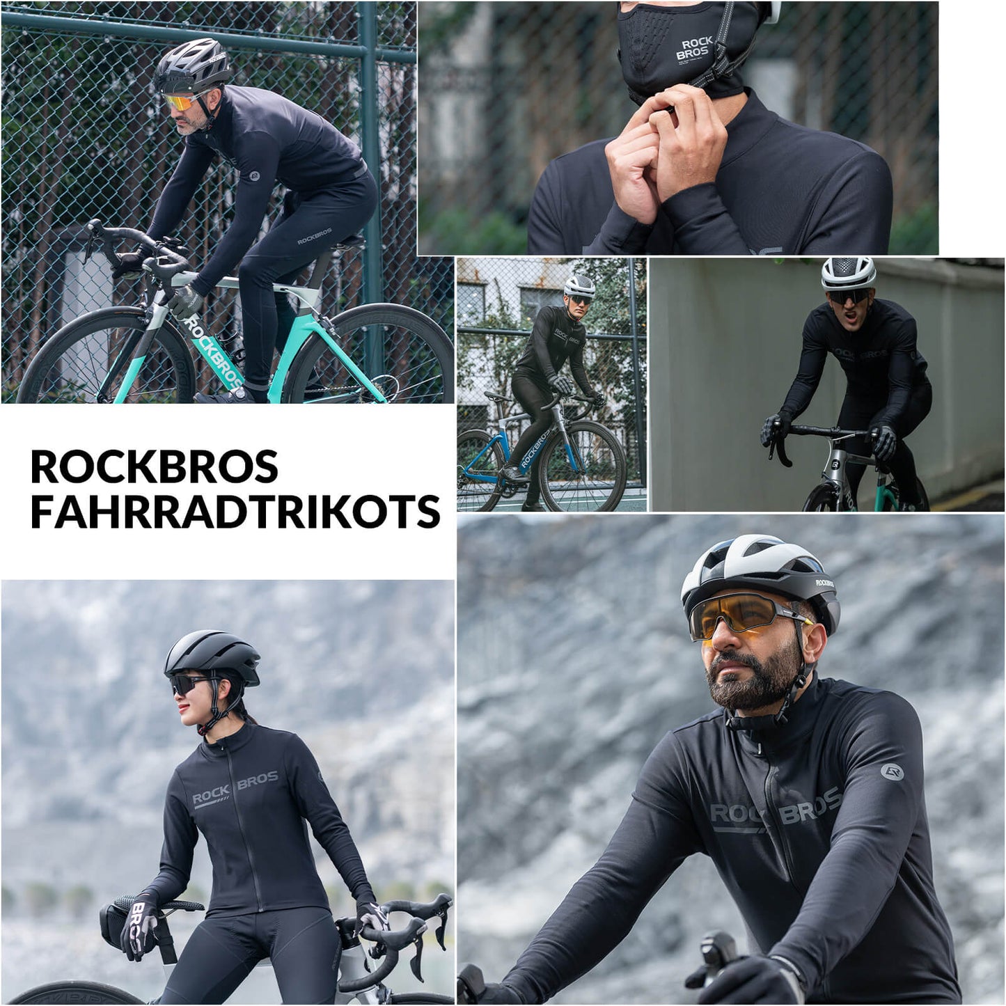 ROCKBROS hjólreiðajakki og buxur Vetrargalli Sportlegur hjólreiðafatnaður 