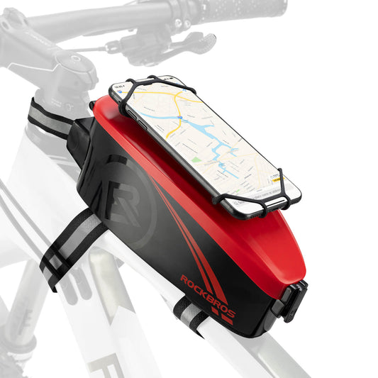 ROCKBROS bicycle frame bag, top tube bag with rain cover