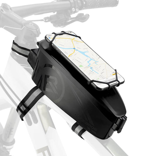 ROCKBROS bicycle frame bag, top tube bag with rain cover