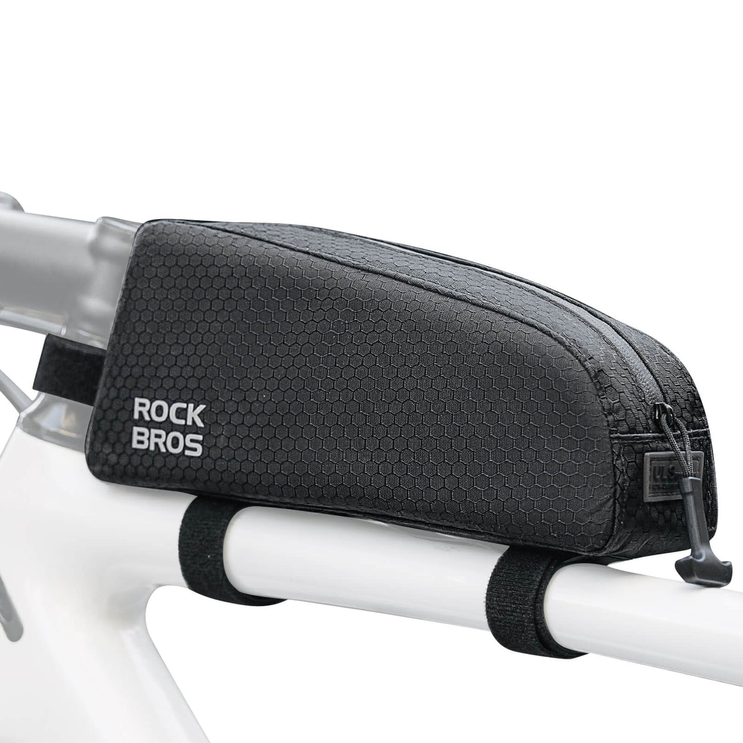 ROCKBROS Bicycle Frame Bag, Water-Repellent, Top Tube Bag, 0.9L, Black