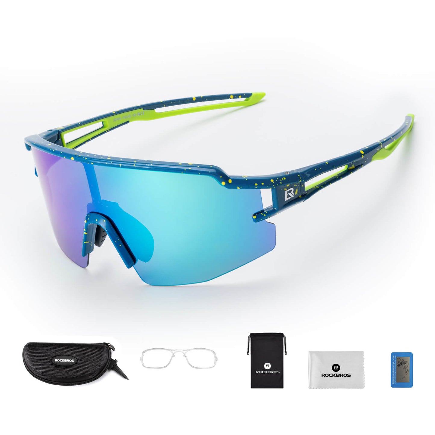 ROCKBROS Polarized Cycling Glasses, Sports Glasses, Windproof Sunglasses, UV400 Protection