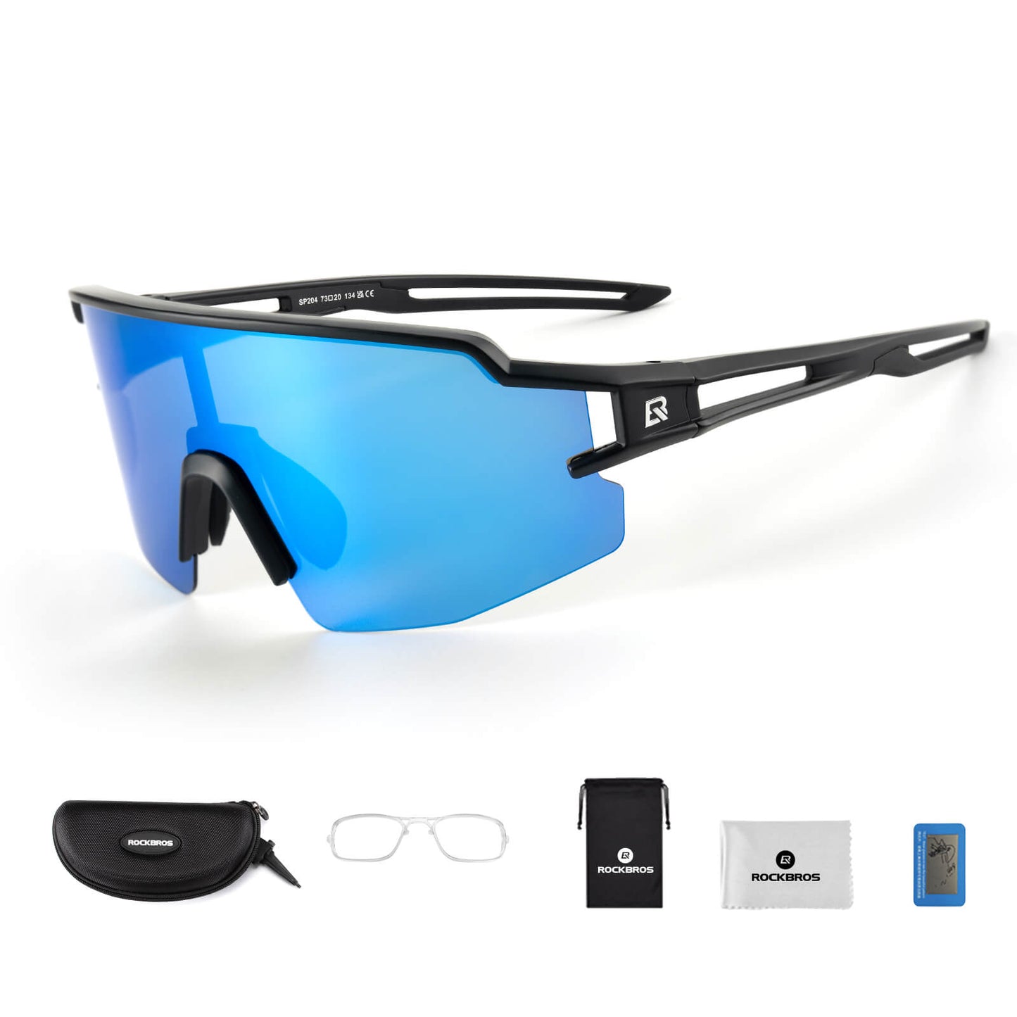 ROCKBROS Polarized Cycling Glasses, Sports Glasses, Windproof Sunglasses, UV400 Protection