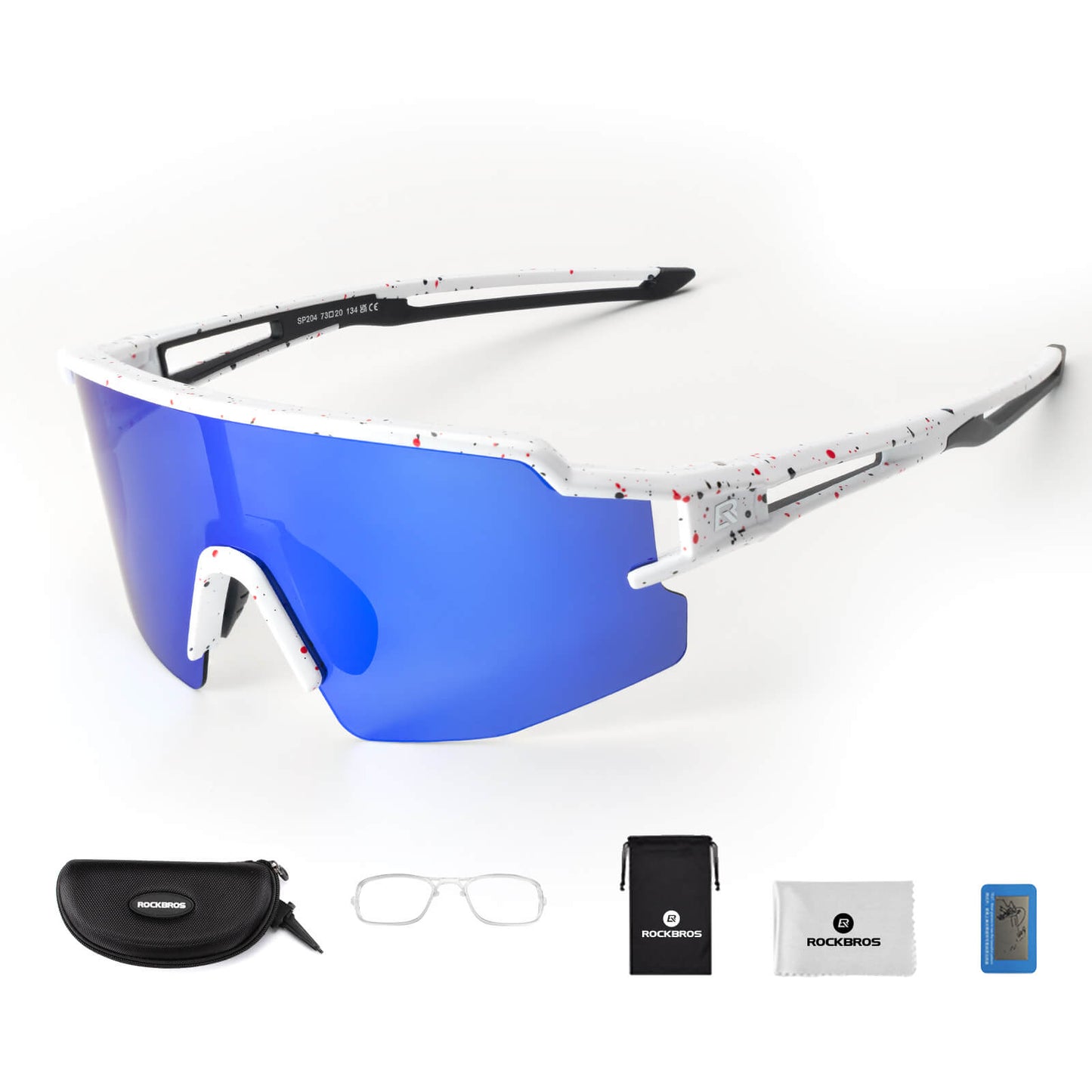 ROCKBROS Polarized Cycling Glasses, Sports Glasses, Windproof Sunglasses, UV400 Protection