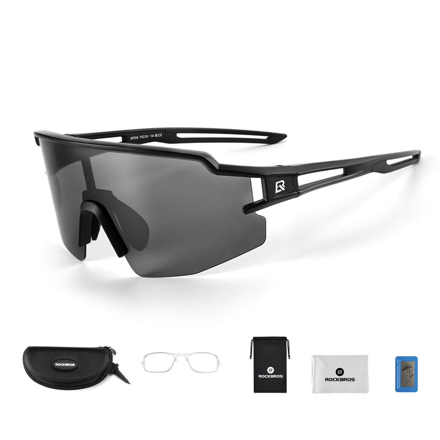 ROCKBROS Polarized Cycling Glasses, Sports Glasses, Windproof Sunglasses, UV400 Protection