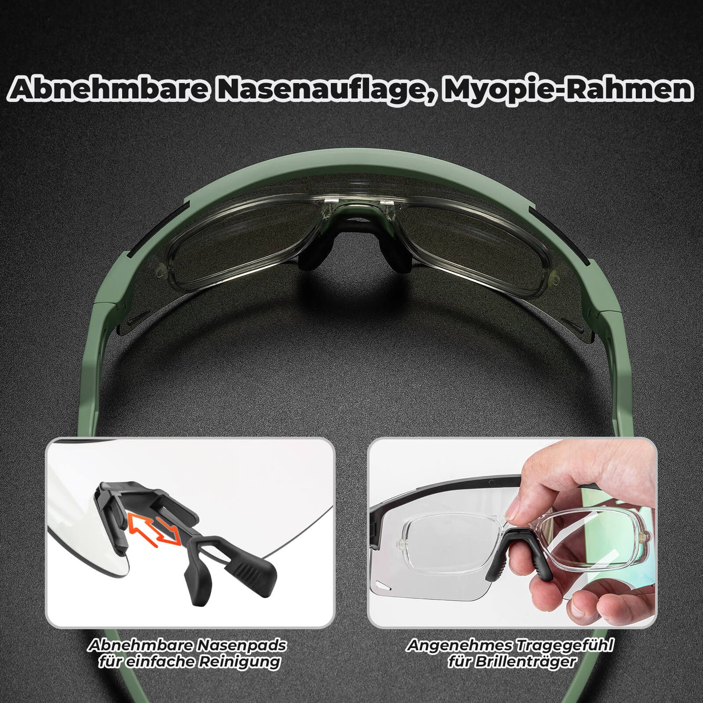 ROCKBROS Cycling Glasses, Self-Tinting/Polarized, Anti-Fog, Windproof, UV Protection