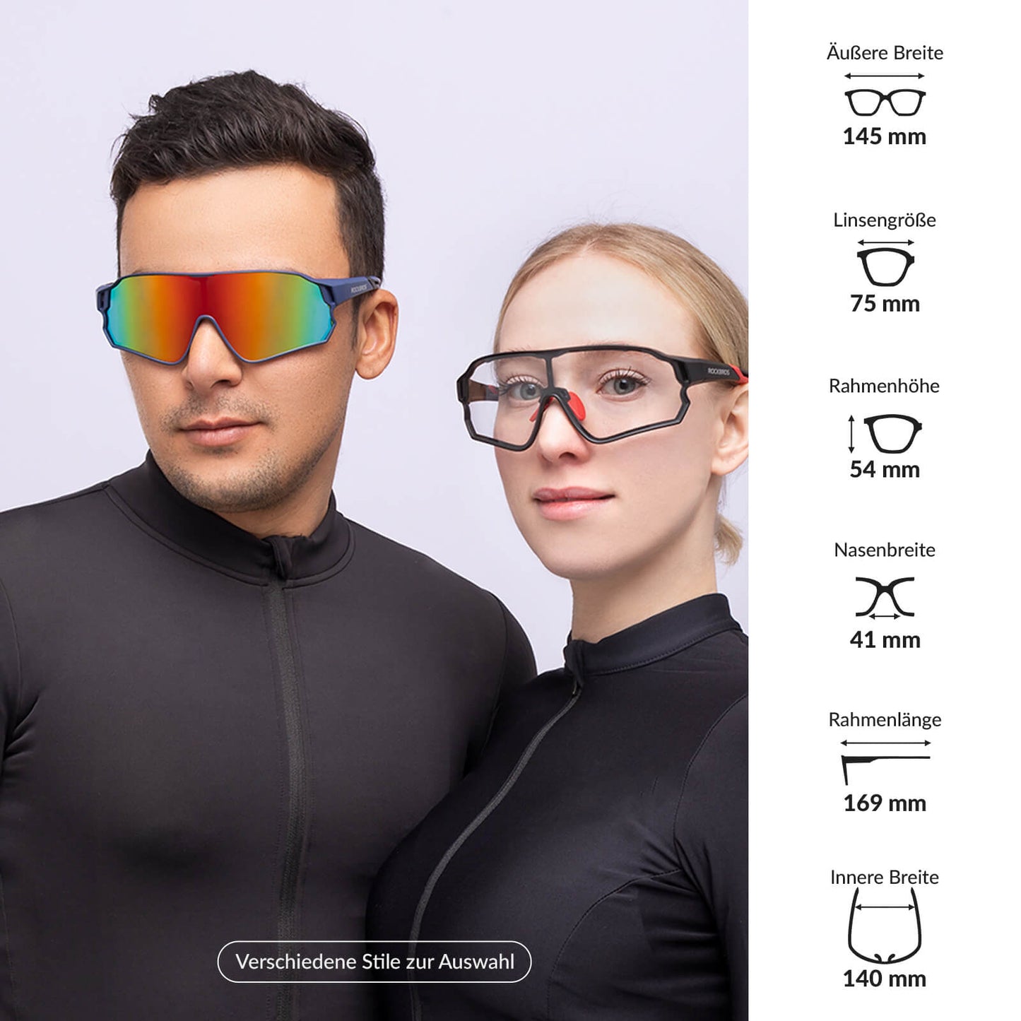 Photochromic cycling glasses with UV400 protection