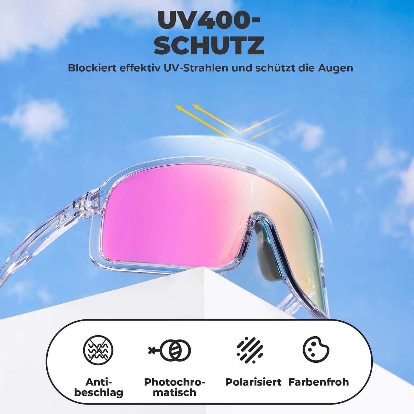 Anti-fog self-tinting sunglasses – SHOWDOW series