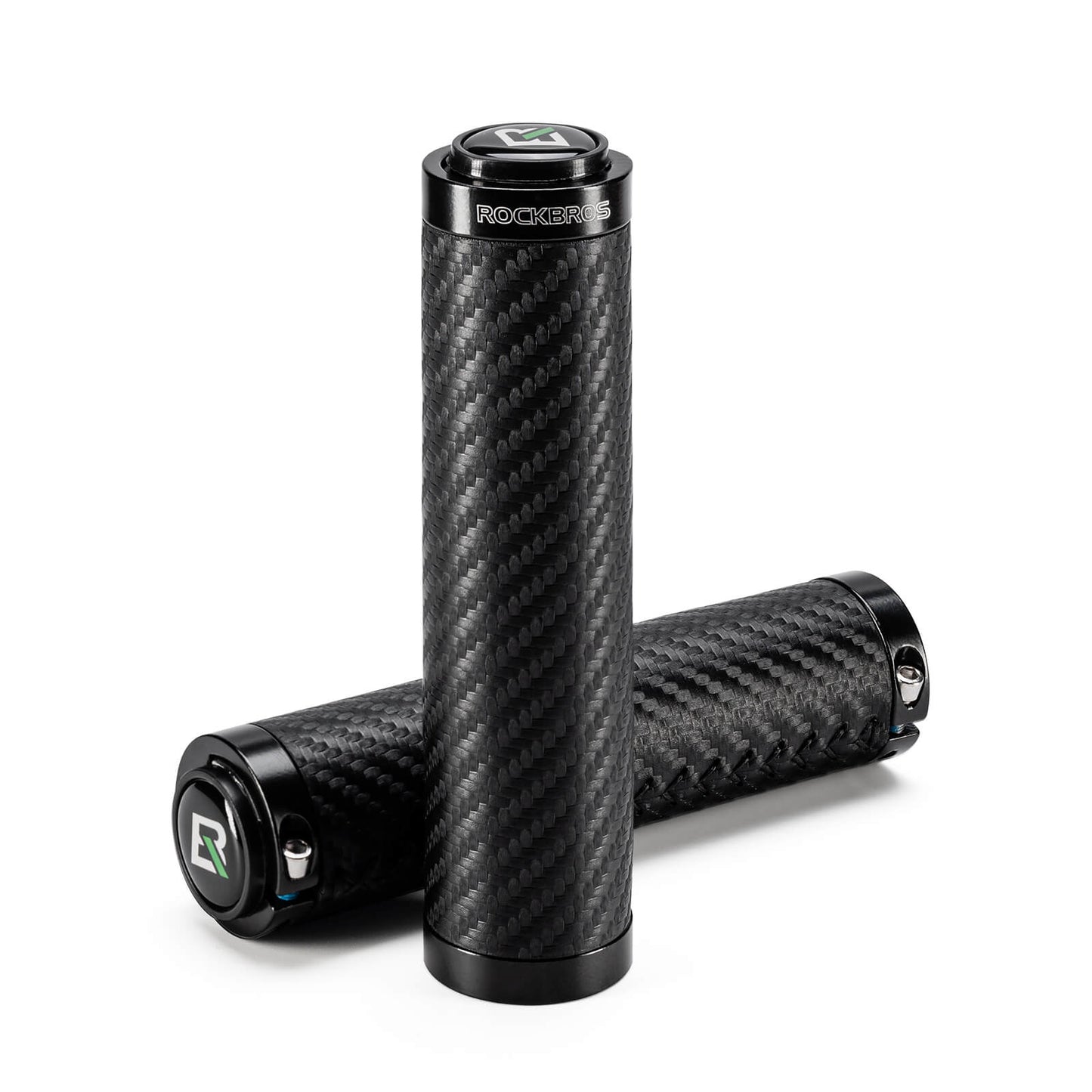 ROCKBROS Bicycle Grips Carbon Pattern Handlebar Grips Non-Slip 22.2mm