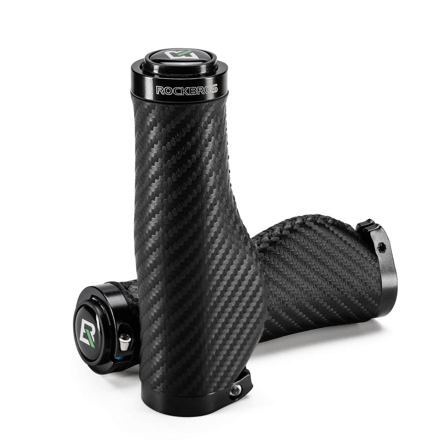 ROCKBROS Bicycle Grips Carbon Pattern Handlebar Grips Non-Slip 22.2mm