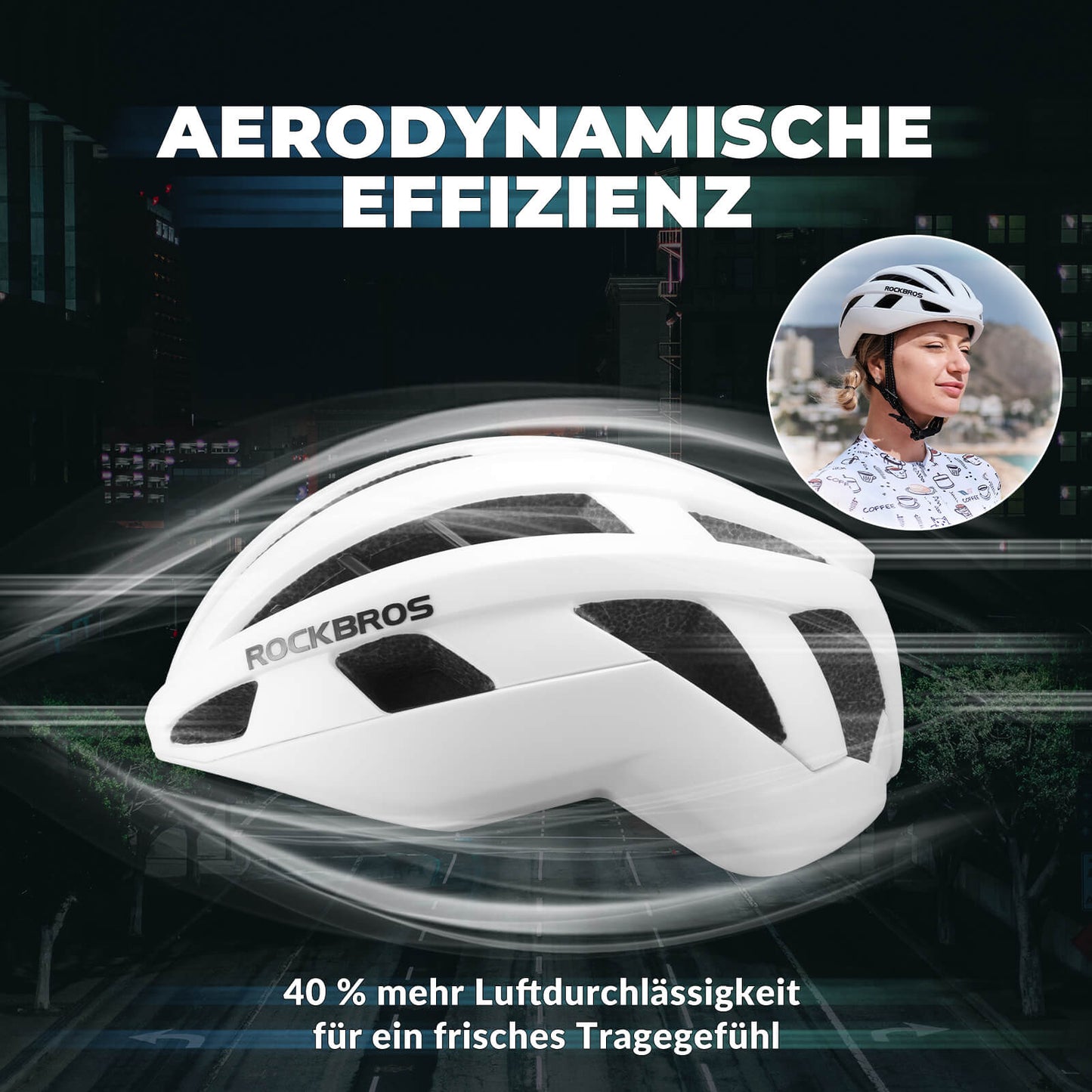 Integrierter Fahrradhelm Stoßfest Verstellbar