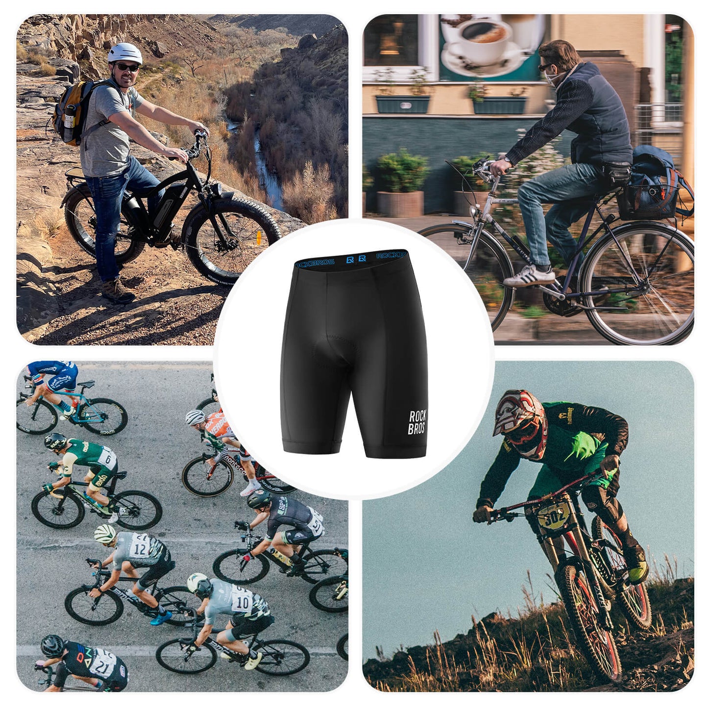 Men's cycling shorts with seat pad