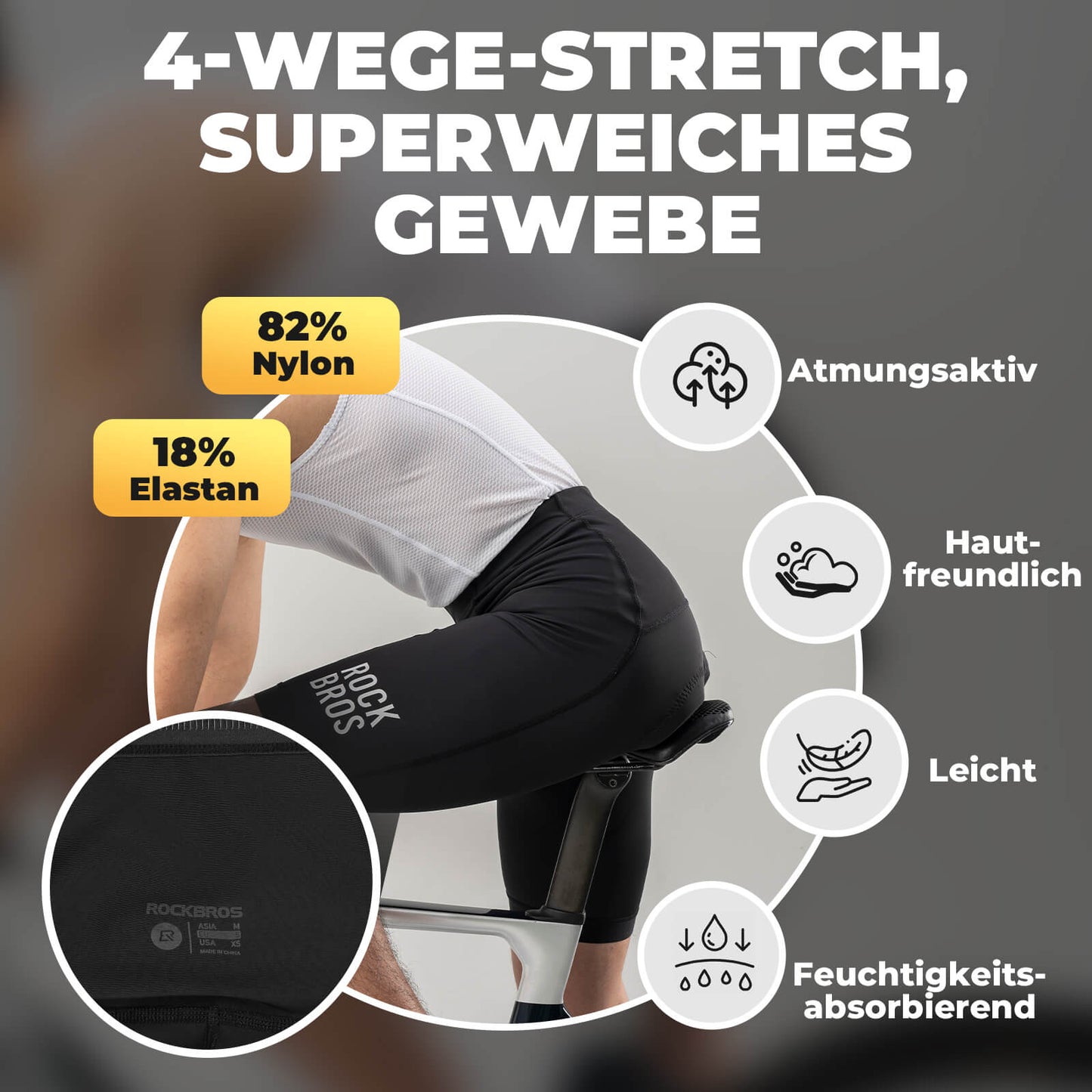 Men's cycling shorts with seat pad