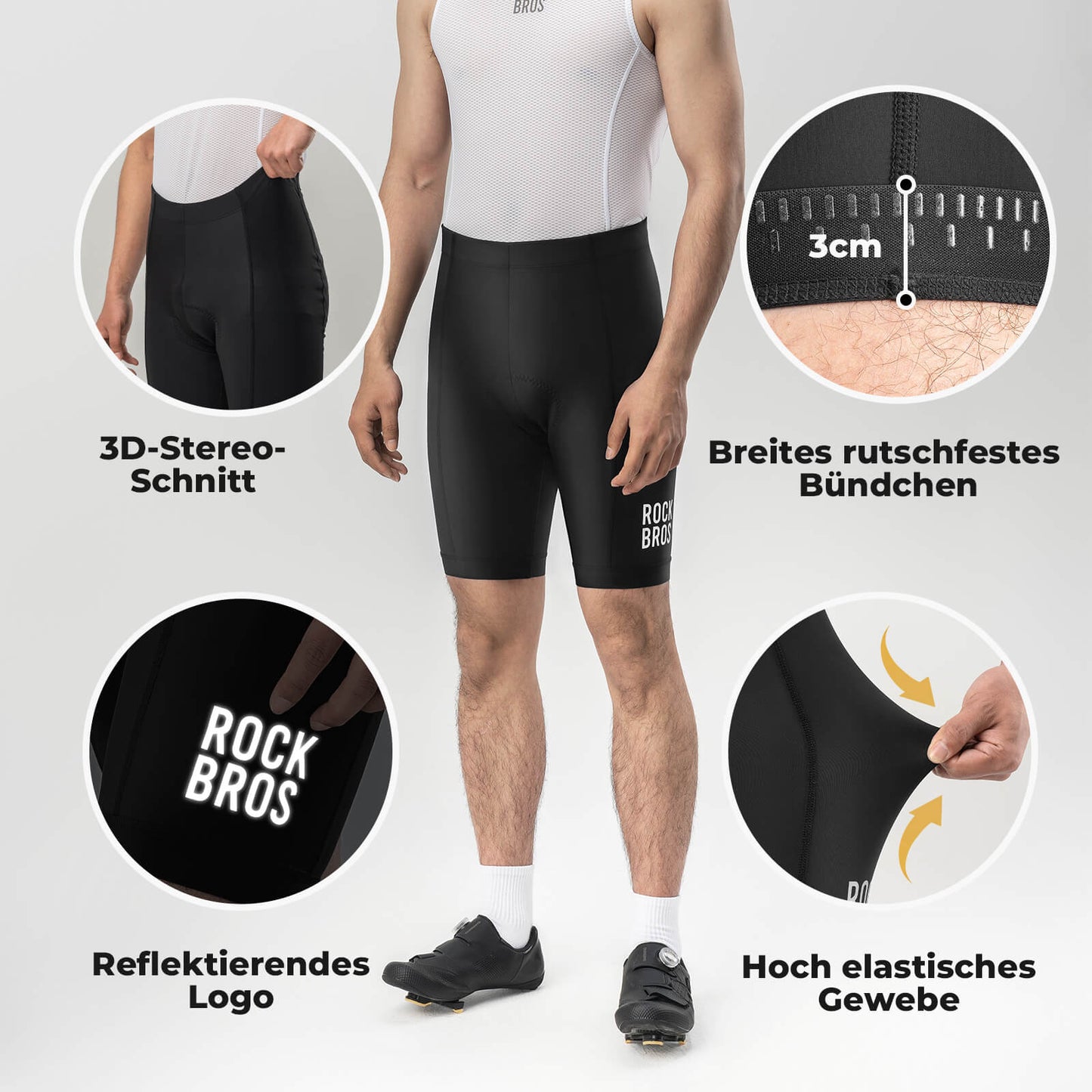 Men's cycling shorts with seat pad