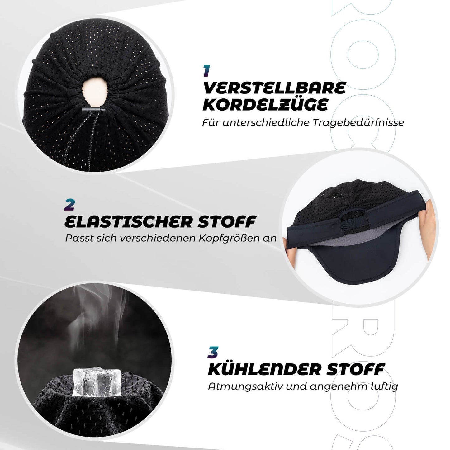 Pferdeschwanz Kappe UV-Schutz Sommer Unisex