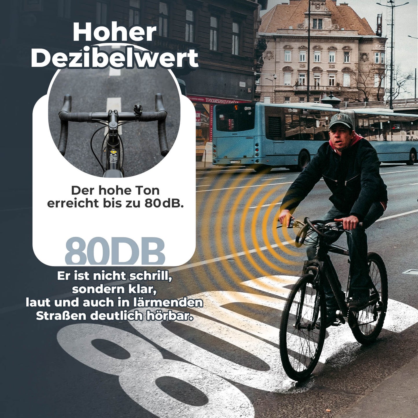 Fahrradklingel 360-Grad-Drehung für 22-34mm Lenker
