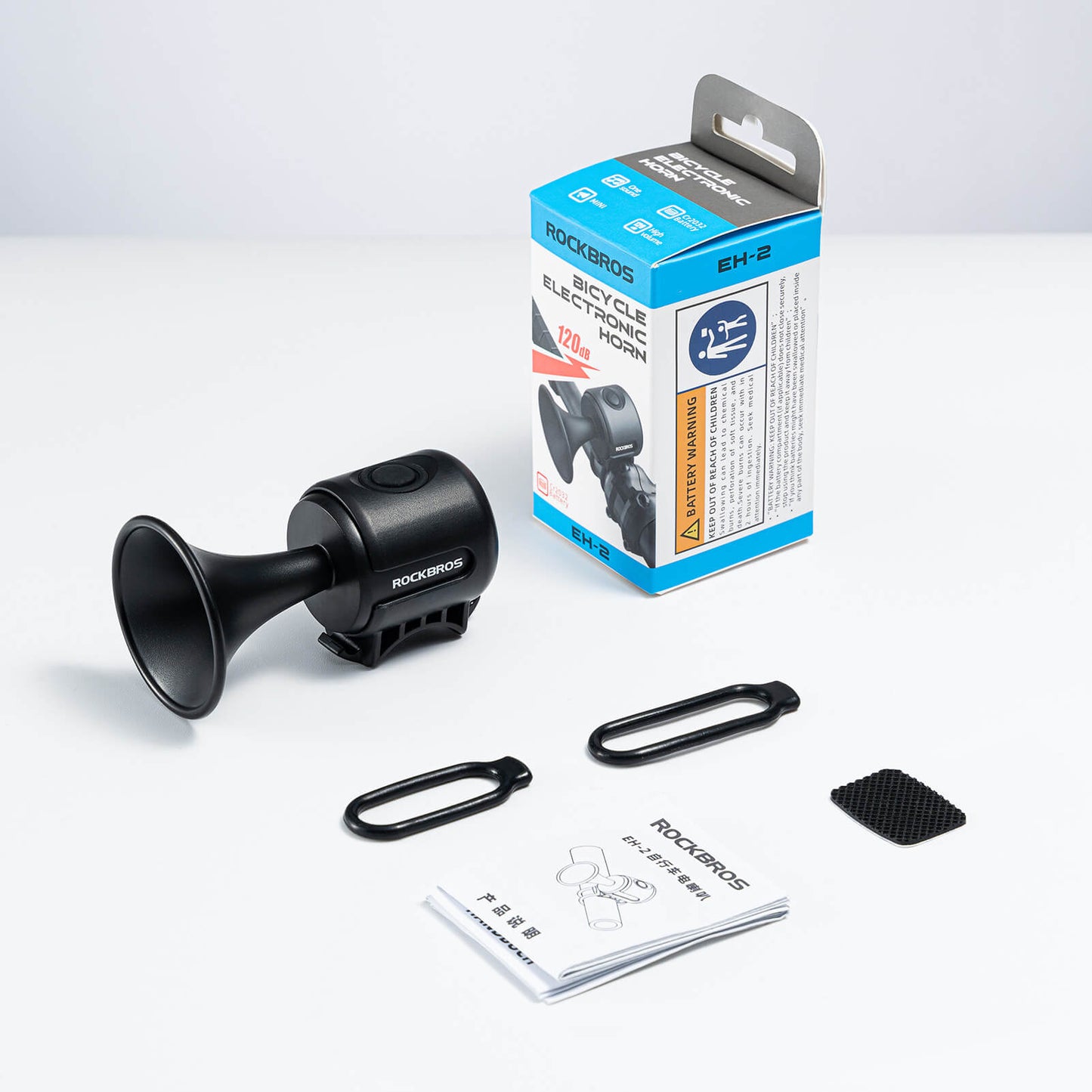 Electric bicycle bell, 120dB tone, IPX4 waterproof, suitable for children/adults