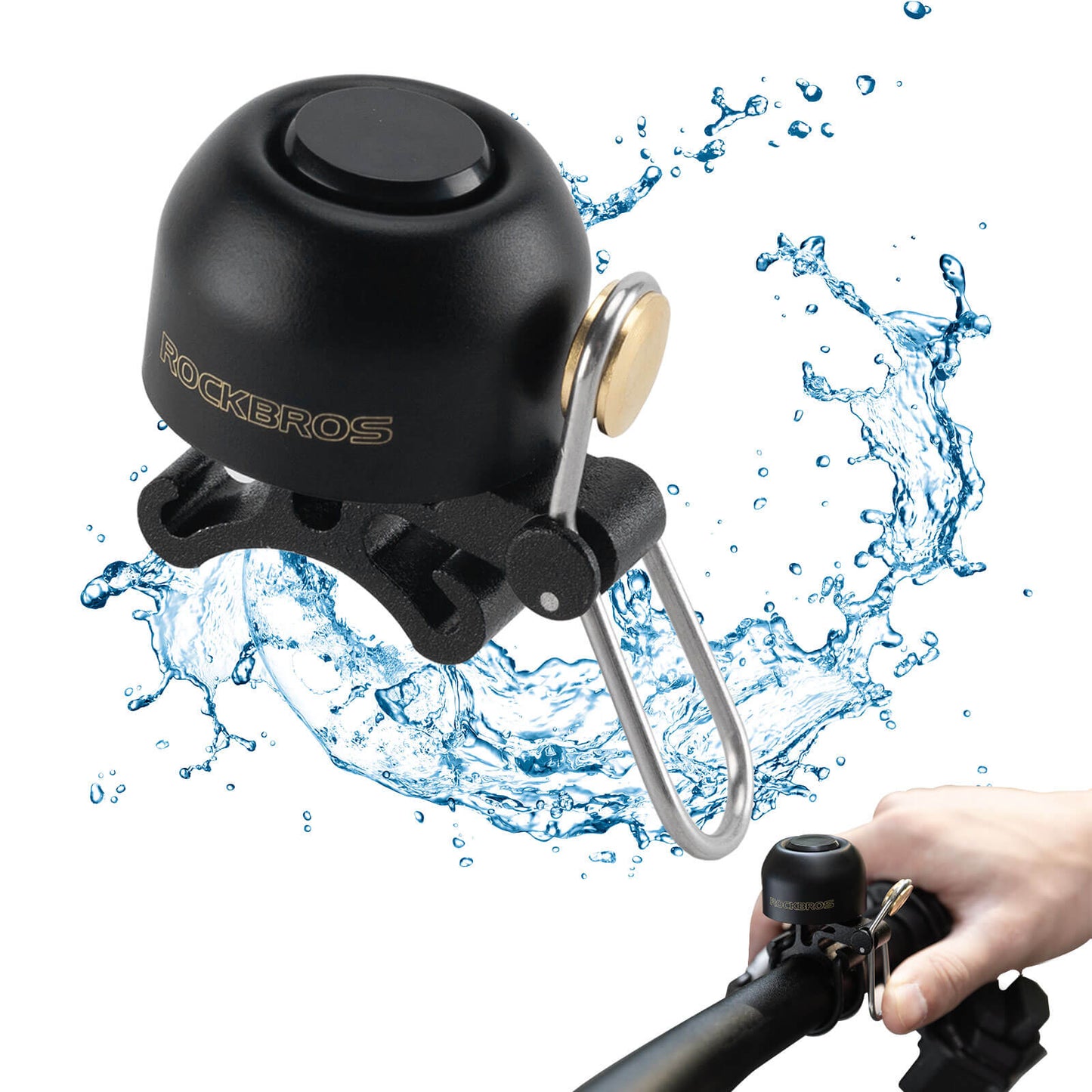 ROCKBROS hjólabjalla Klassísk Retro hjólabjalla Hávær bjalla fyrir 22-34mm