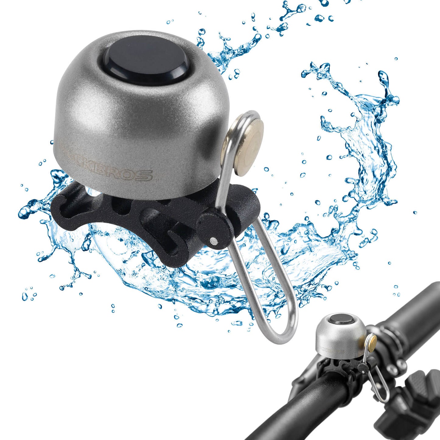 ROCKBROS hjólabjalla Klassísk Retro hjólabjalla Hávær bjalla fyrir 22-34mm