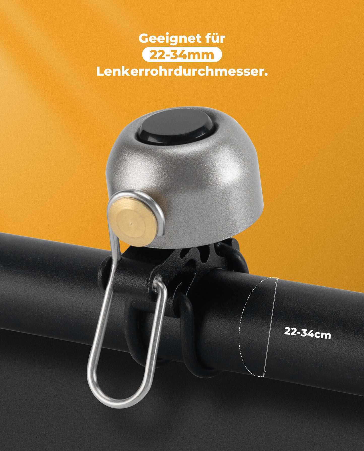 ROCKBROS hjólabjalla Klassísk Retro hjólabjalla Hávær bjalla fyrir 22-34mm