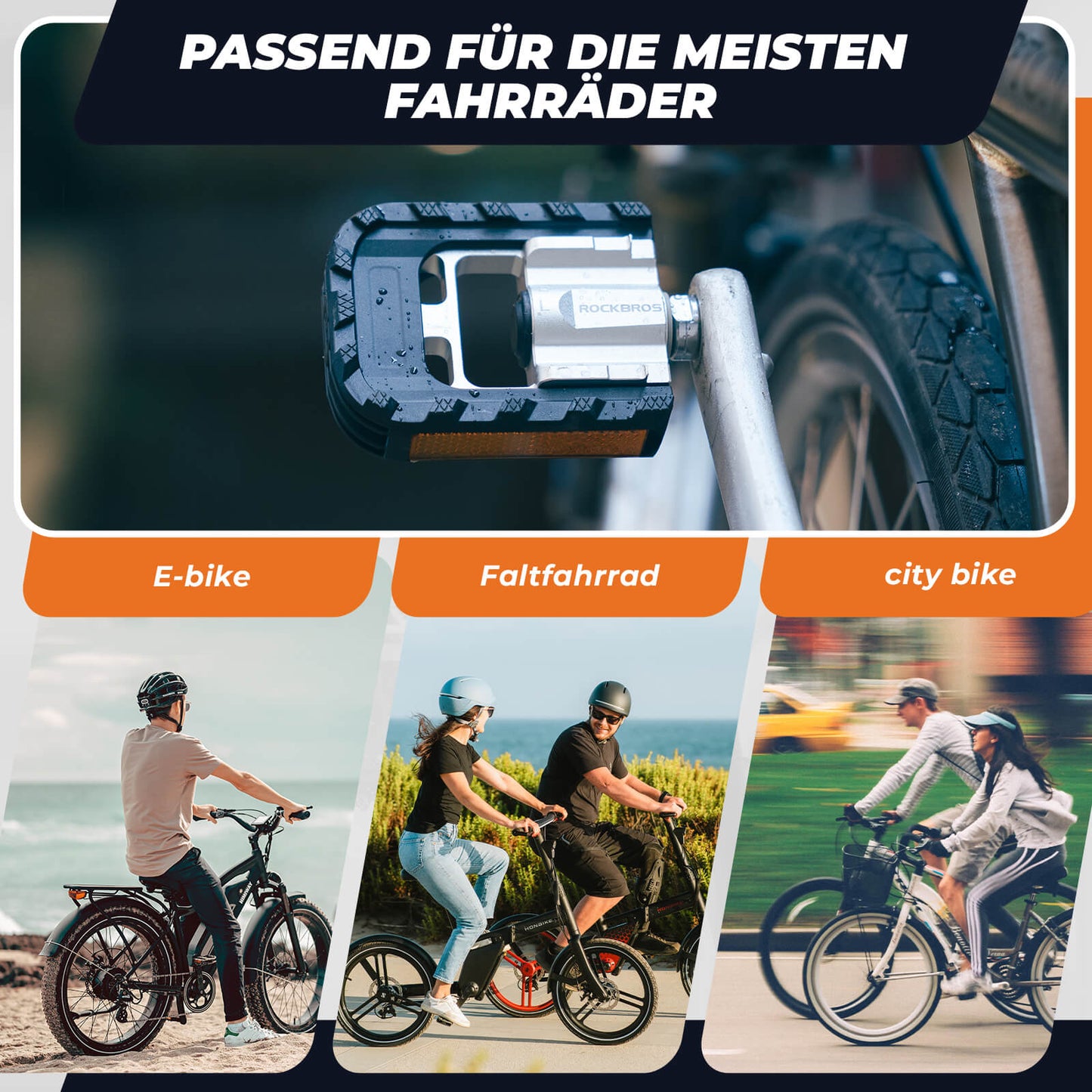 Samanbrjótanlegir hjólapedalar 9/16"