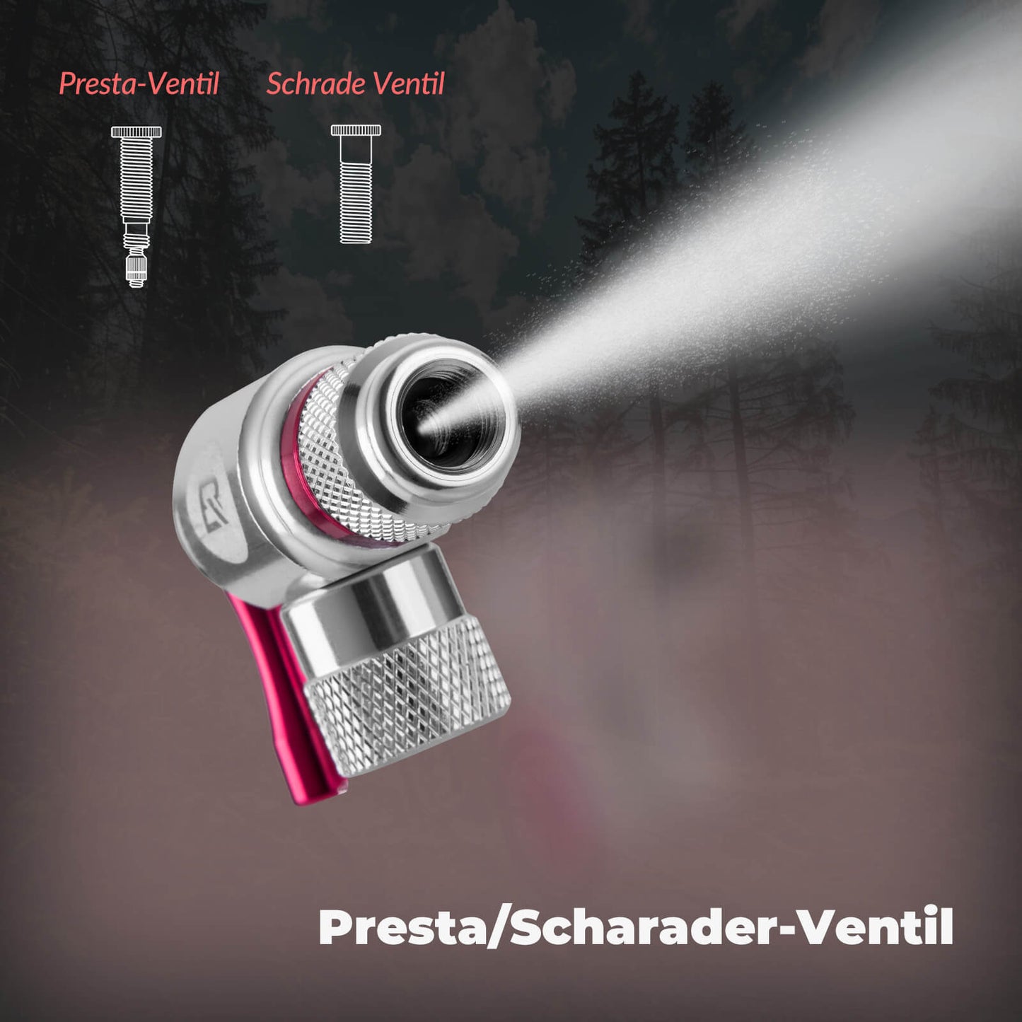 ROCKBROS hjóladæla CO2 uppblásari, lítil hjóladæla, Presta og Schrader ventlar