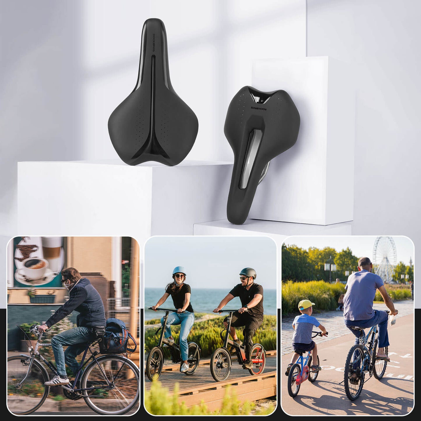 Ergonomic Waterproof Breathable Bicycle Saddle for Men