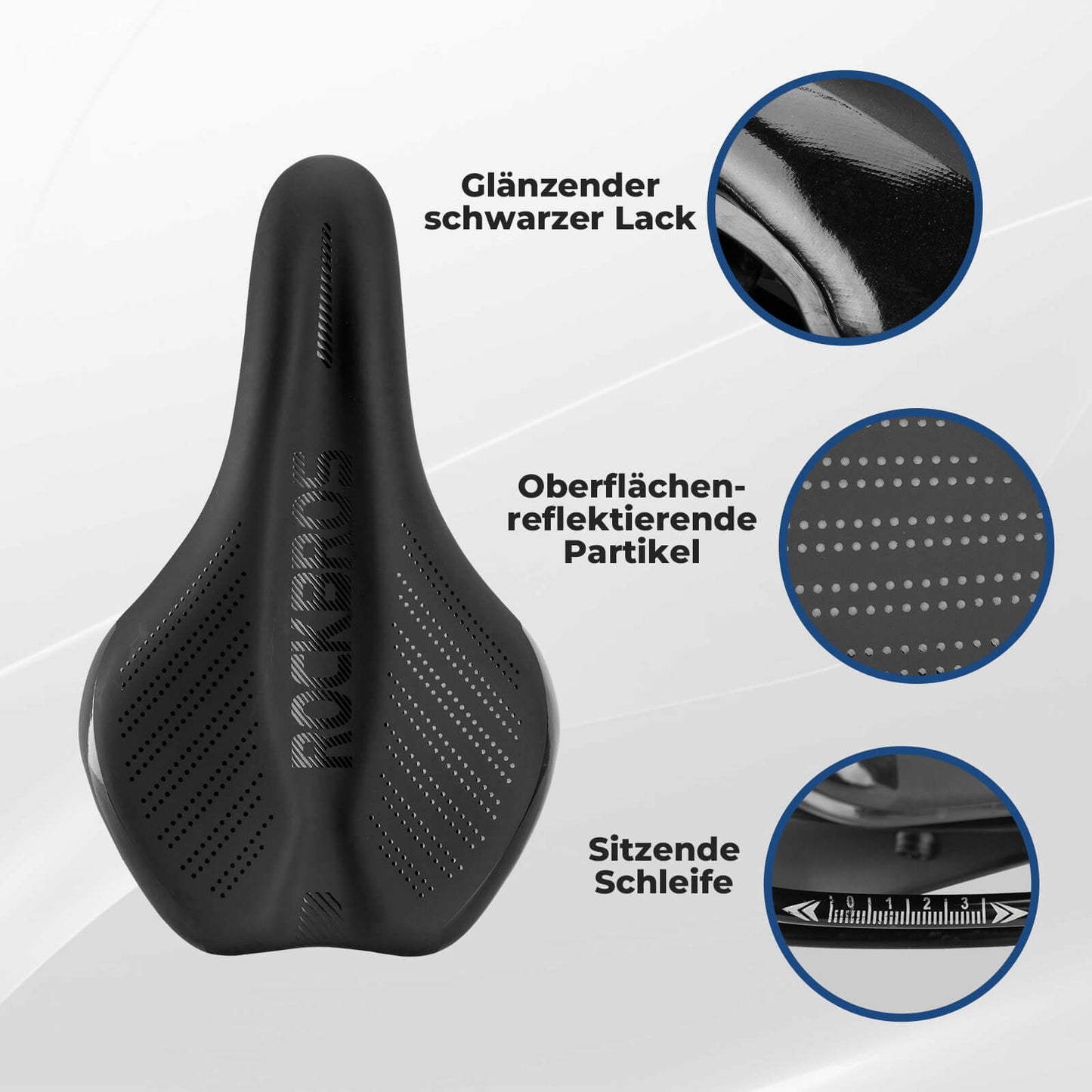 Fahrradsattel Komfortabel Gel mit überzug & Schraubenschlüssel