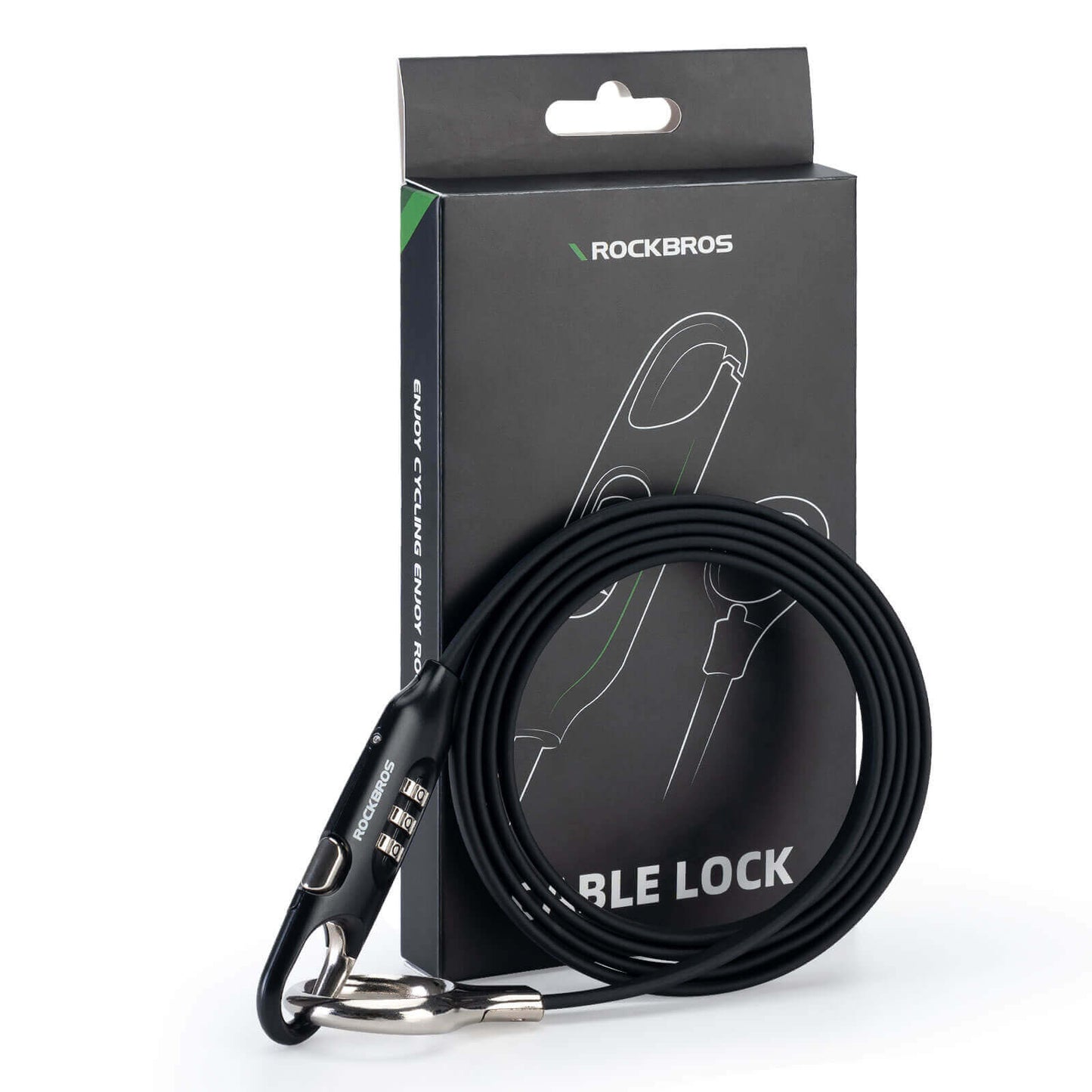 ROCKBROS Fahrradschloss Kabelschloss 150cm mit Zahlencode Anti-Diebstahl