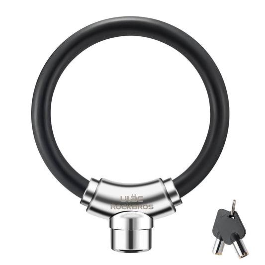 ROCKBROS Bicycle Lock Cable Lock with Velcro Fasteners, Keyless