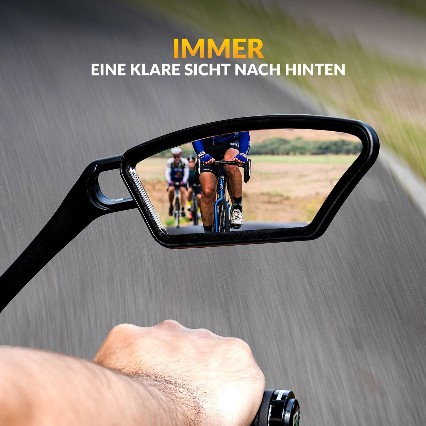Bicycle mirror, rearview mirror, 360° adjustable for handlebars 21-26mm