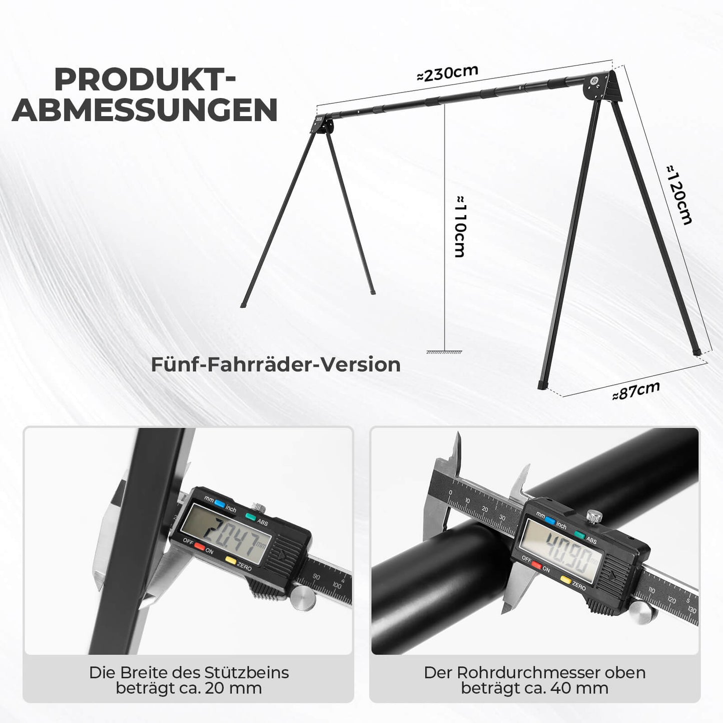 Fahrradständer Aufhängebügel Faltbar Rostfrei Tragfähig bis 80/120 kg